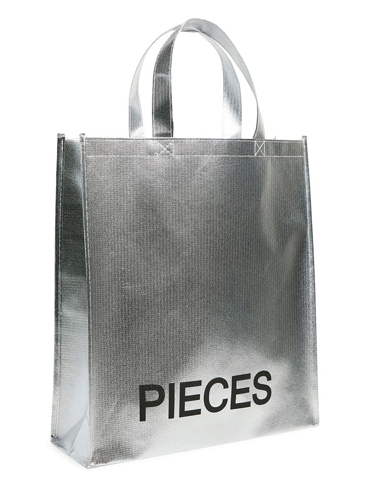 Pieces Torebka w kolorze srebrnym