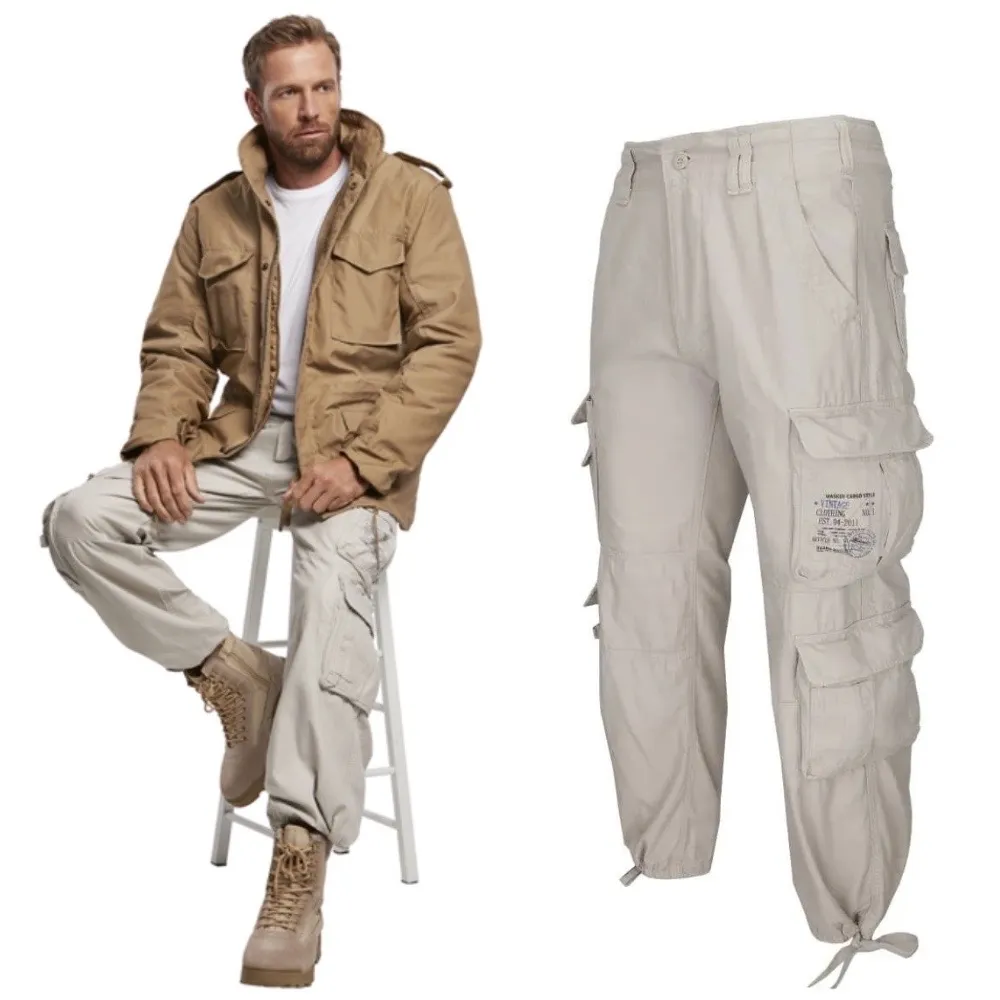 Spodnie Długie Męskie BRANDIT Pure Vintage - Old White 4XL