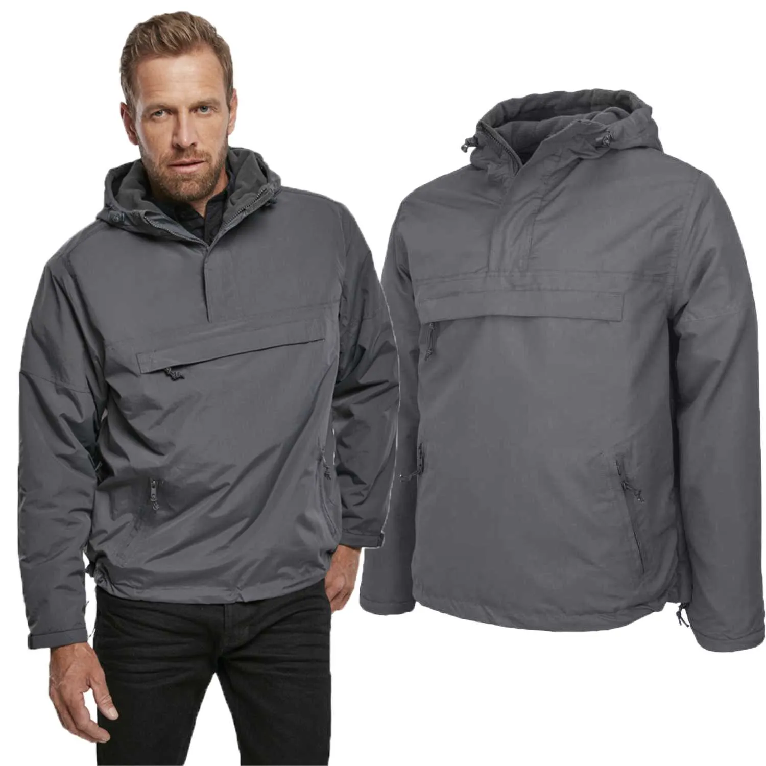 Kurtka BRANDIT Windbreaker Kangurka Anthracite L
