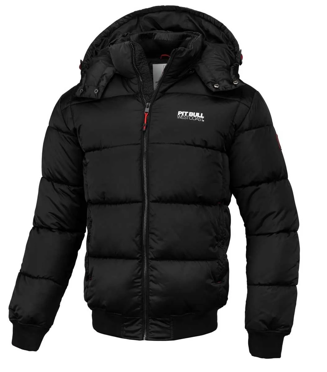 Kurtka zimowa z kapturem Pit Bull Walpen - Czarna 3XL