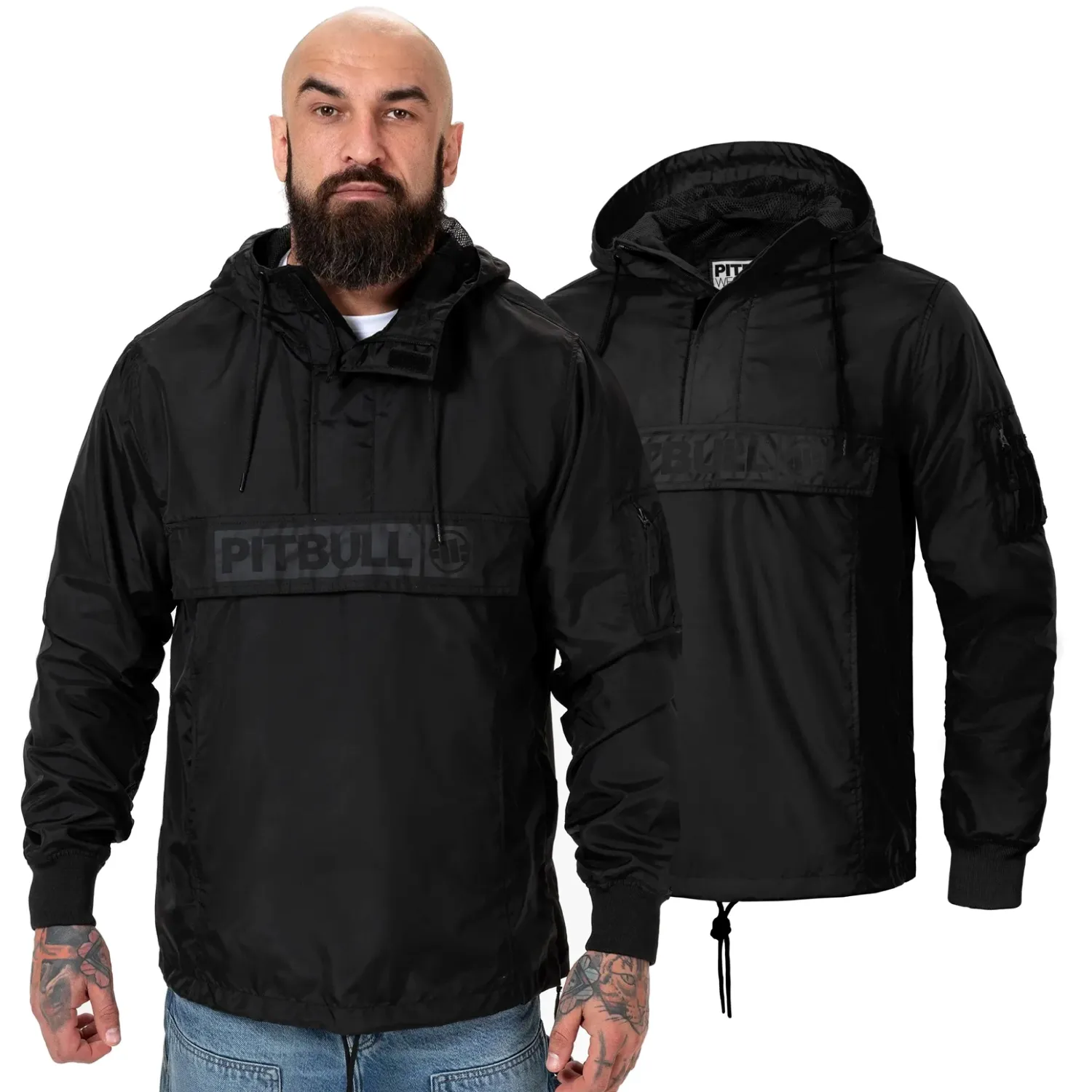 Kurtka z kapturem Pit Bull Kangurka Loring - Czarna 3XL