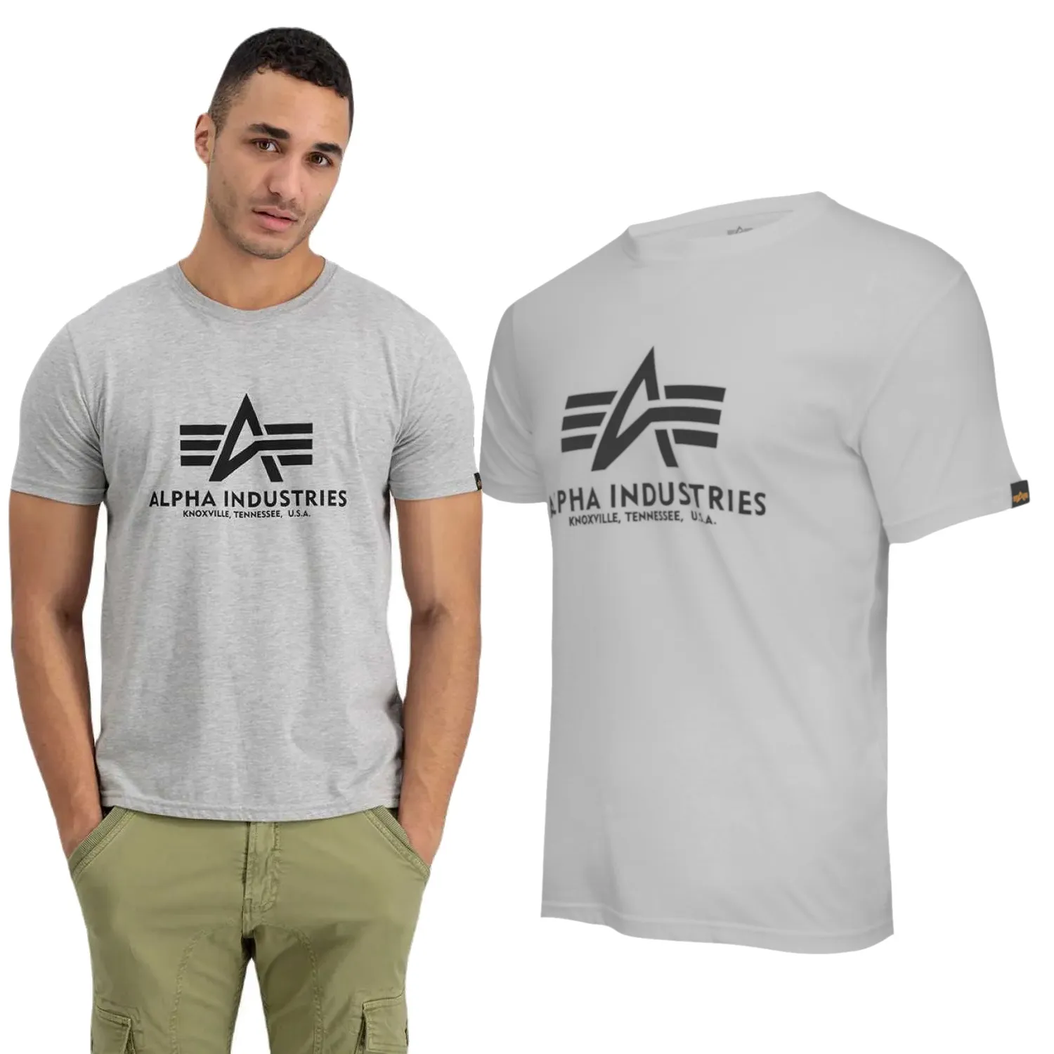 Koszulka Alpha Industries Basic 100501 17 - Szara XL