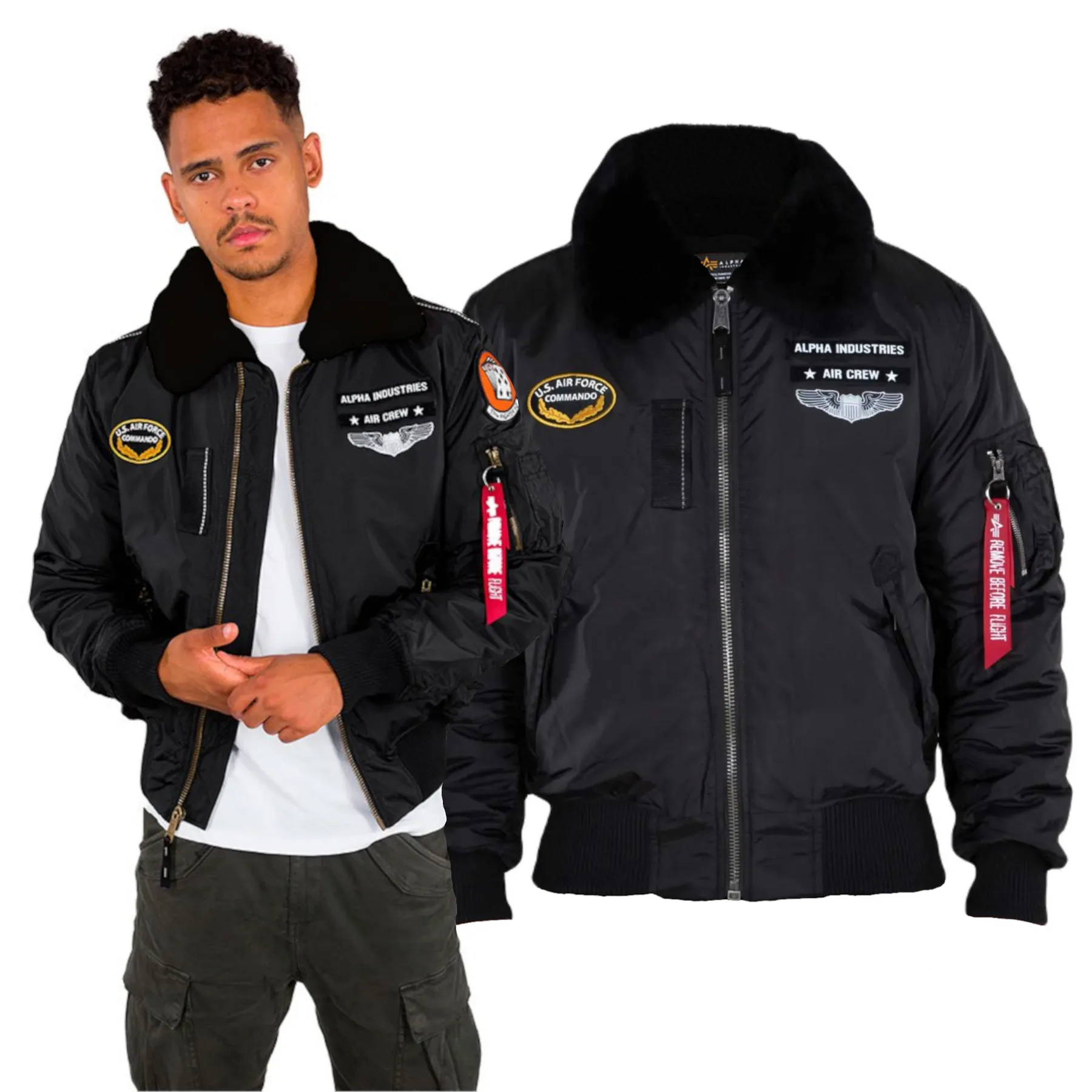 Kurtka Alpha Industries Injector III Air Force 198113 515 - Czarna 3XL