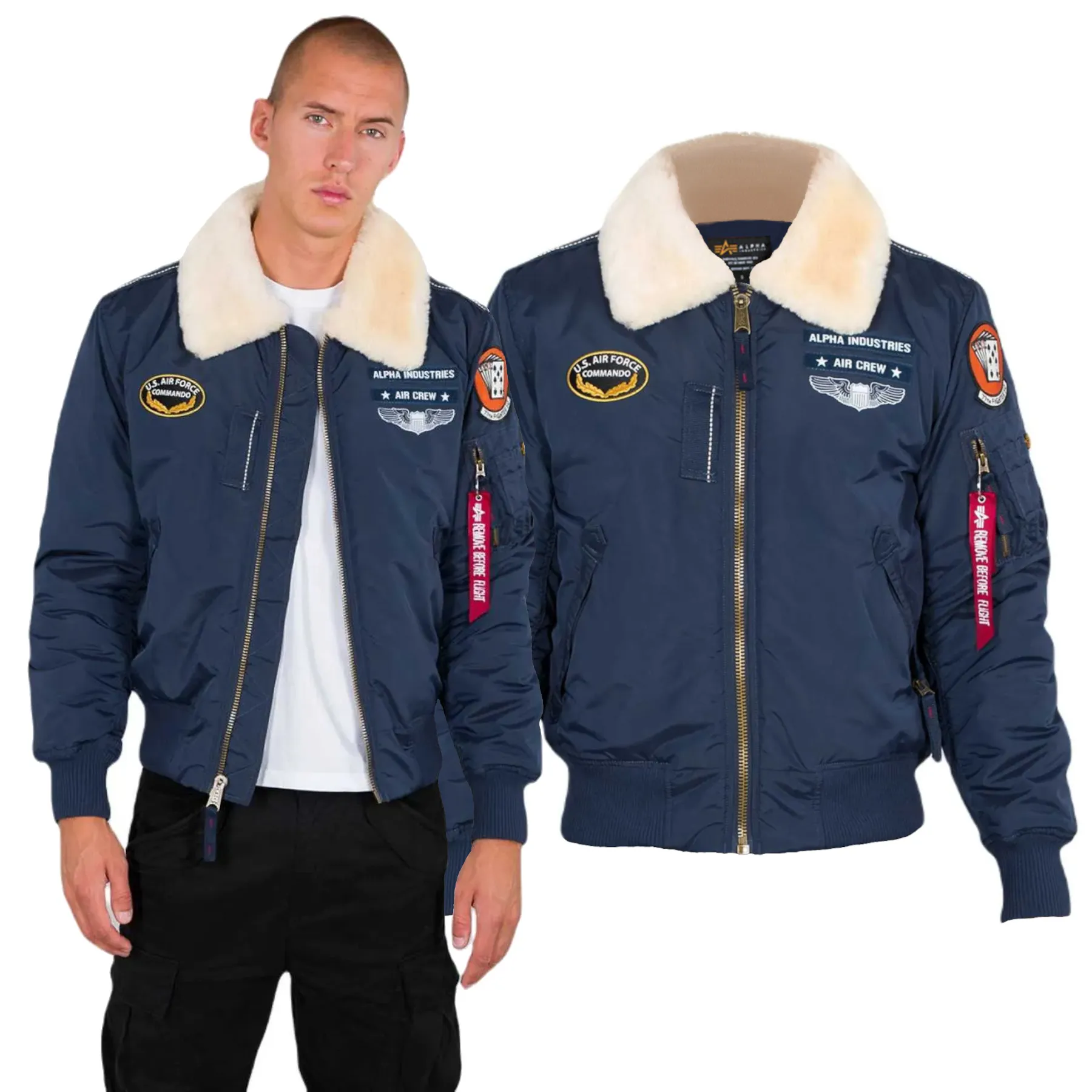 Kurtka Alpha Industries Injector III Air Force 198113 435 - Granatowa M