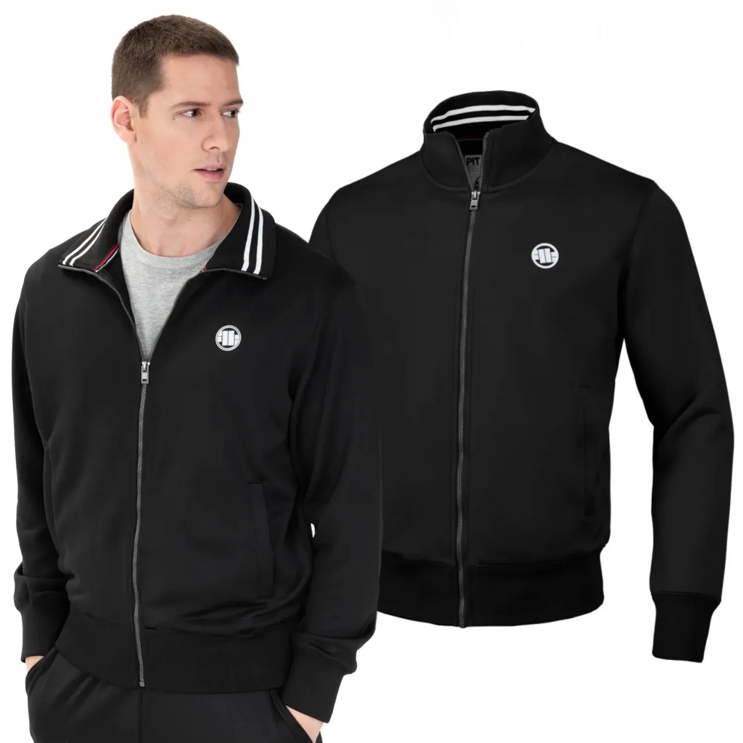 Bluza rozpinana Pit Bull Oldschool Polly-Terry Small Logo '24 - Czarna XL