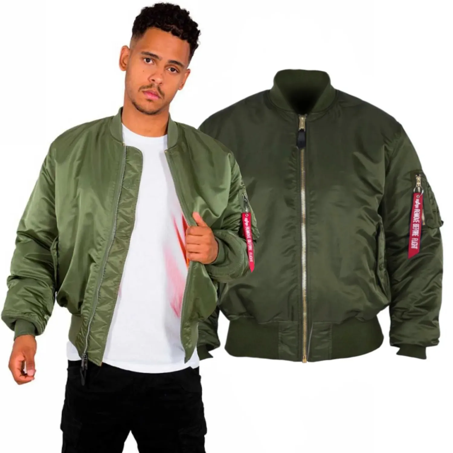 Kurtka Alpha Industries MA-1 100101 01 - Zielona M