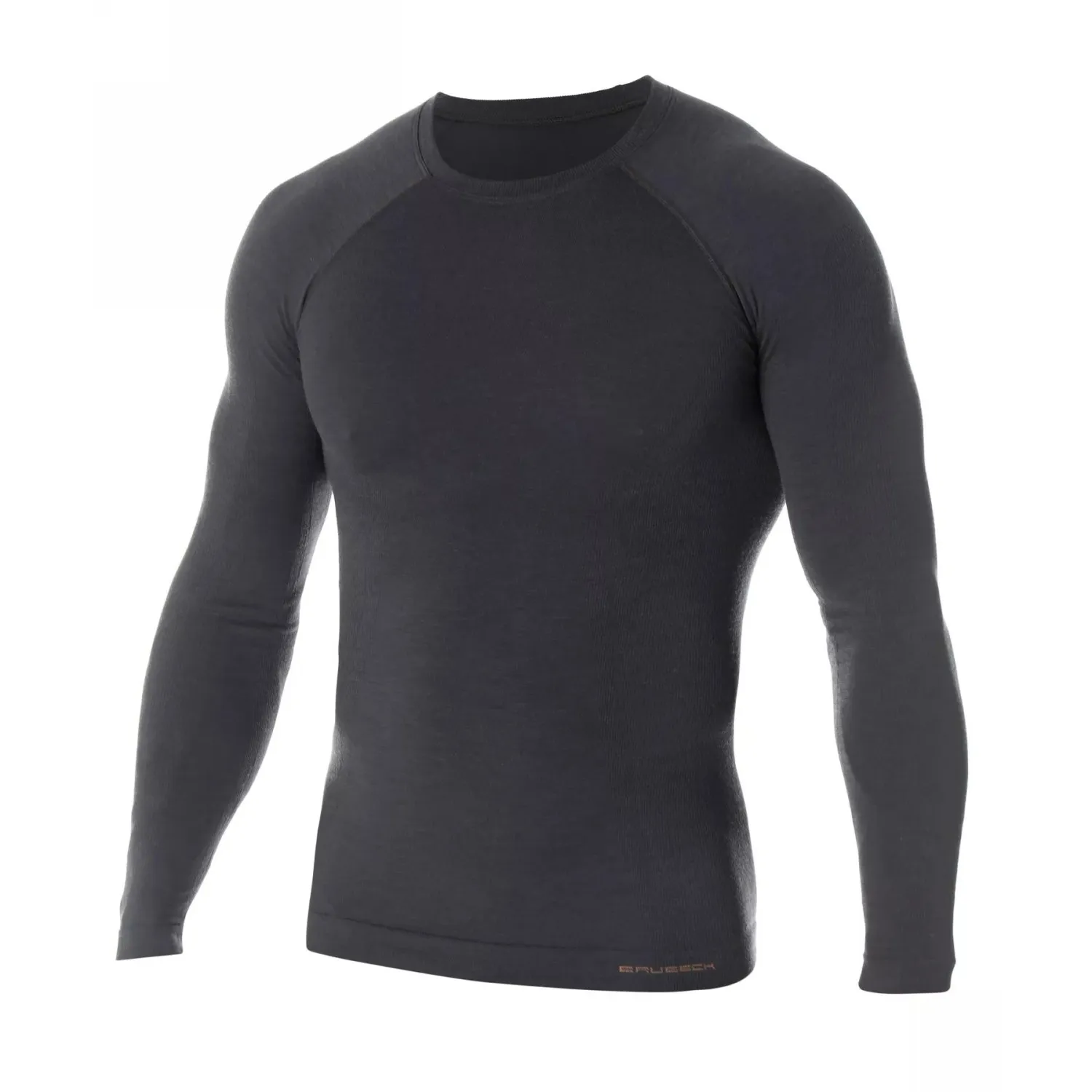 Longsleeve Męski Wełniany Bielizna Brubeck ACTIVE WOOL - Grafitowy M