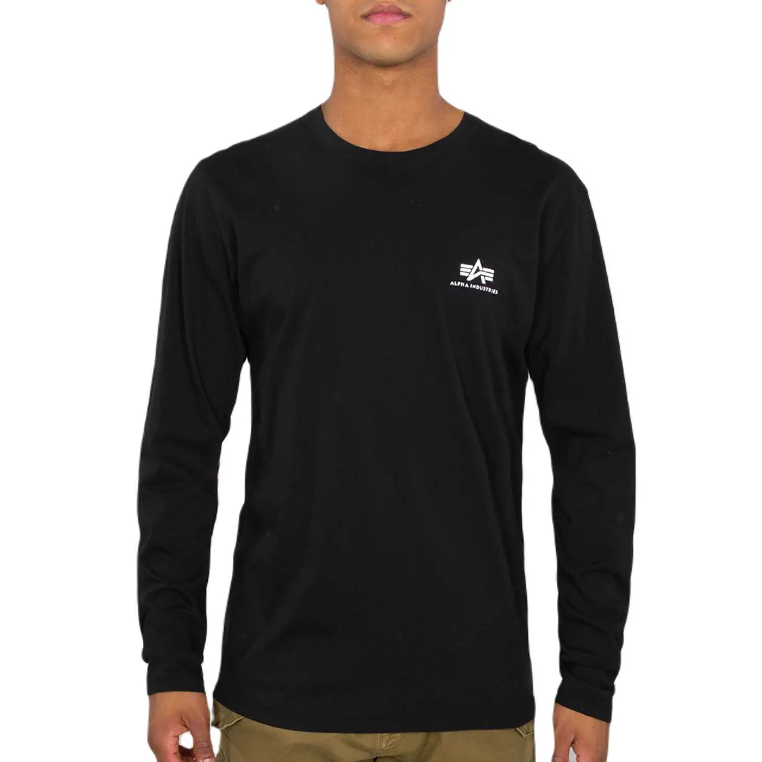 Koszulka Longsleeve Alpha Industries Small Logo Basic 198517 03 - Czarny XL