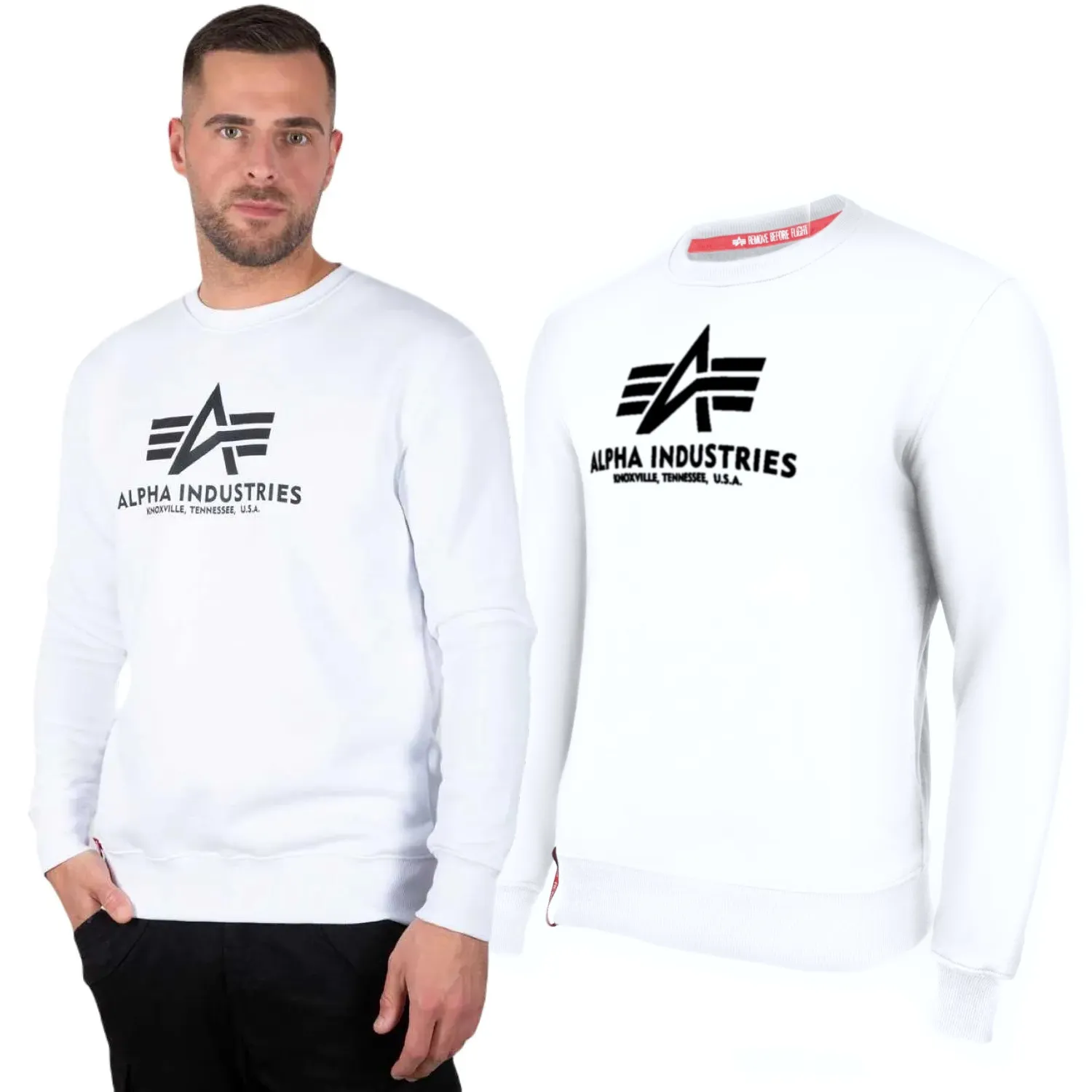 Bluza Alpha Industries Basic 178302 09 - Biała L