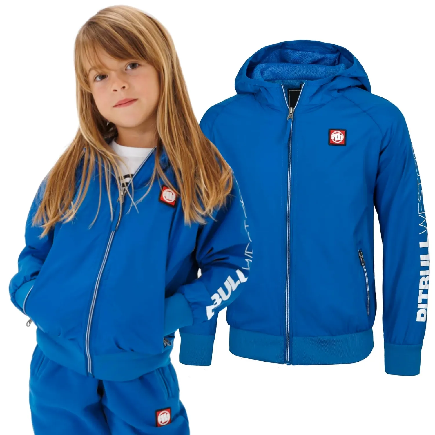 Kurtka dziecięca Pit Bull Athletic Sleeve - Niebieska 140 (10 Lat)