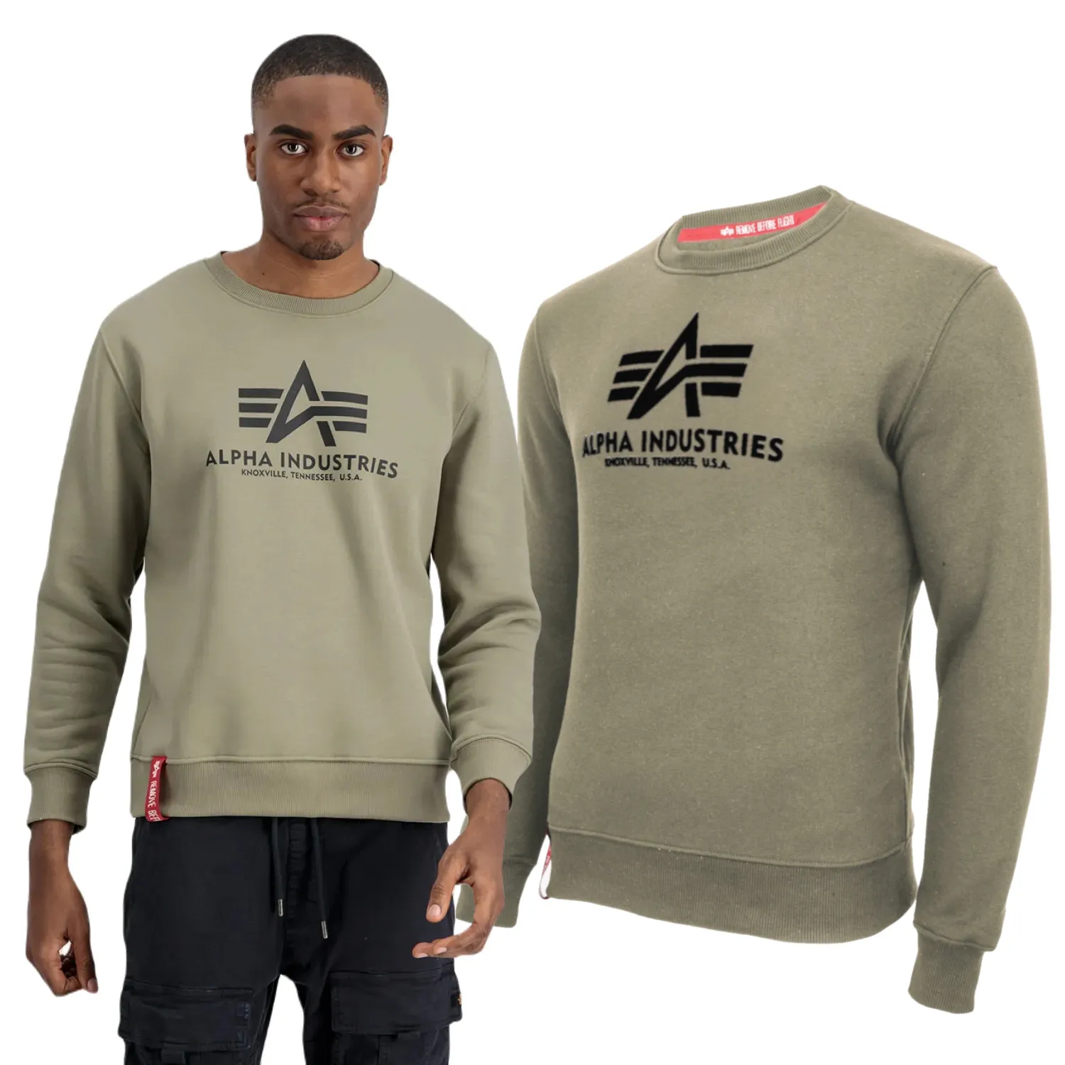 Bluza Alpha Industries Basic 178302 11 - Oliwkowa M