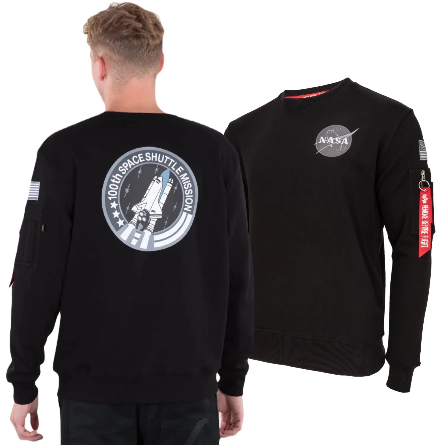 Bluza Alpha Industries Space Shuttle 178307 03 - Czarna XXL