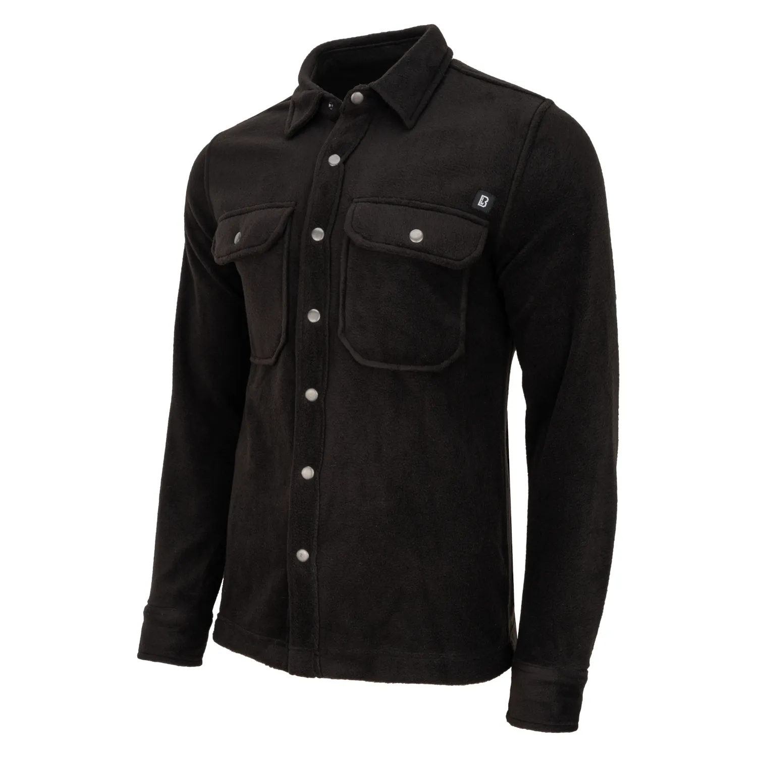 Koszula z długim rękawem BRANDIT Jeff Fleece - Czarna 3XL