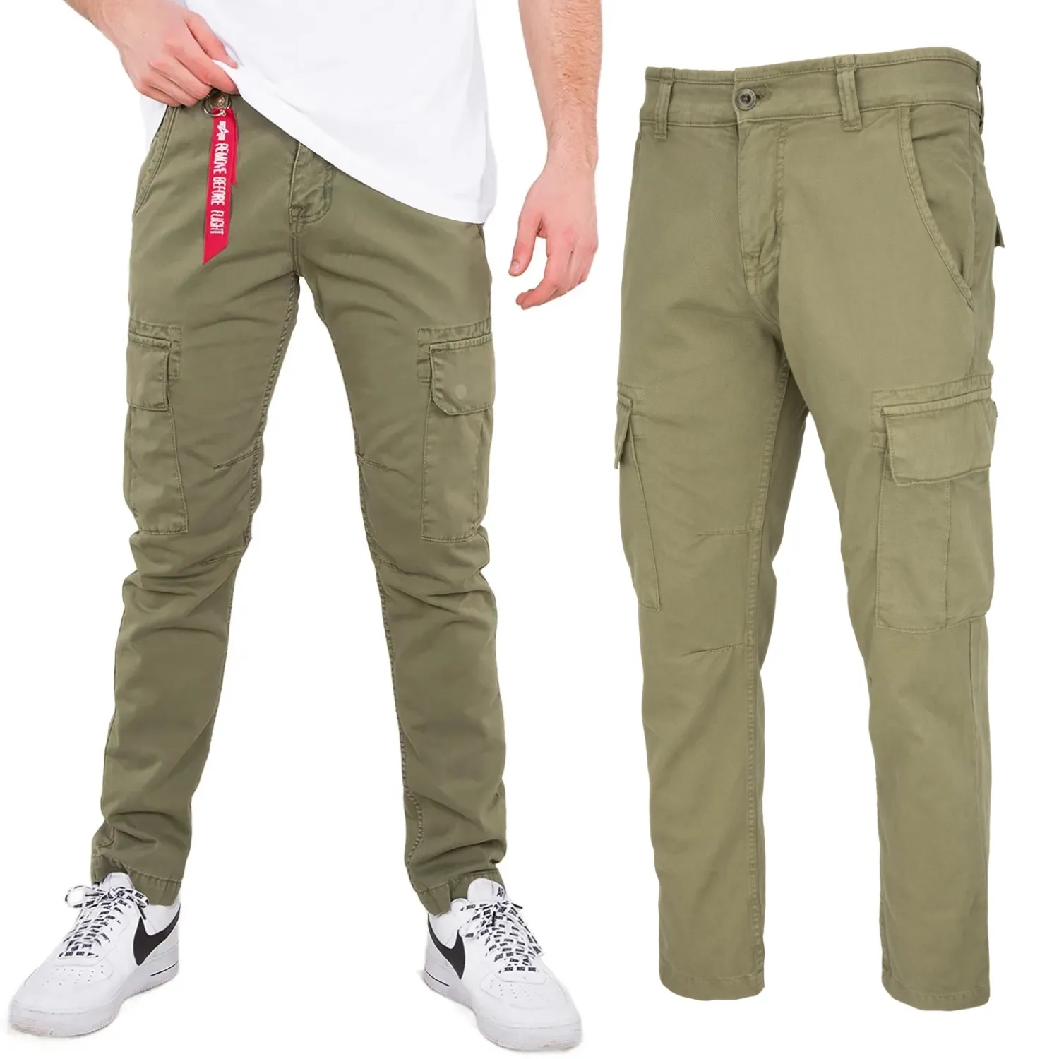 Spodnie Alpha Industries Agent 158205 11 - Oliwkowe 38