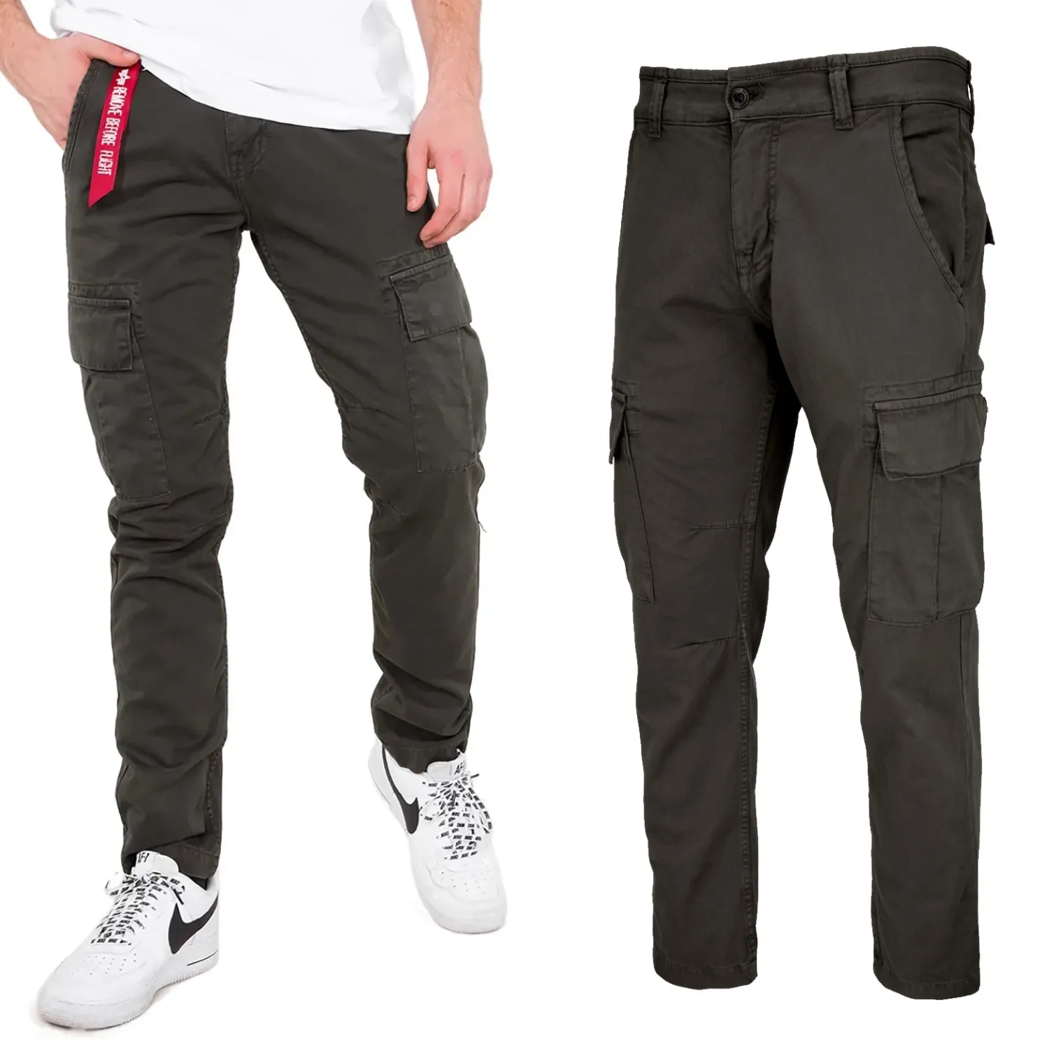Spodnie Alpha Industries Agent 158205 136 - Grafitowe 33