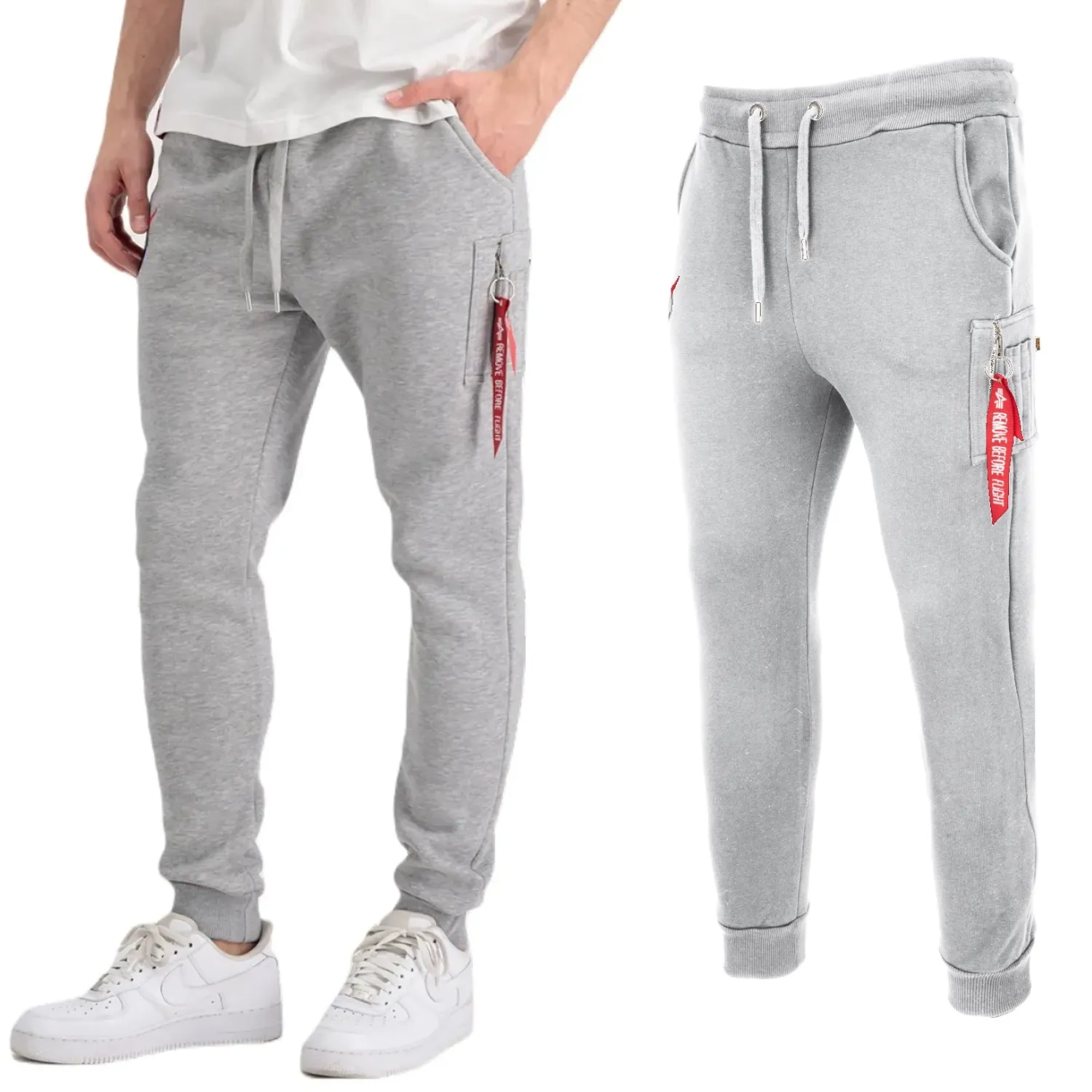 Spodnie Alpha Industries NASA Cargo Sweat Jogger 118369 17 - Szare 4XL