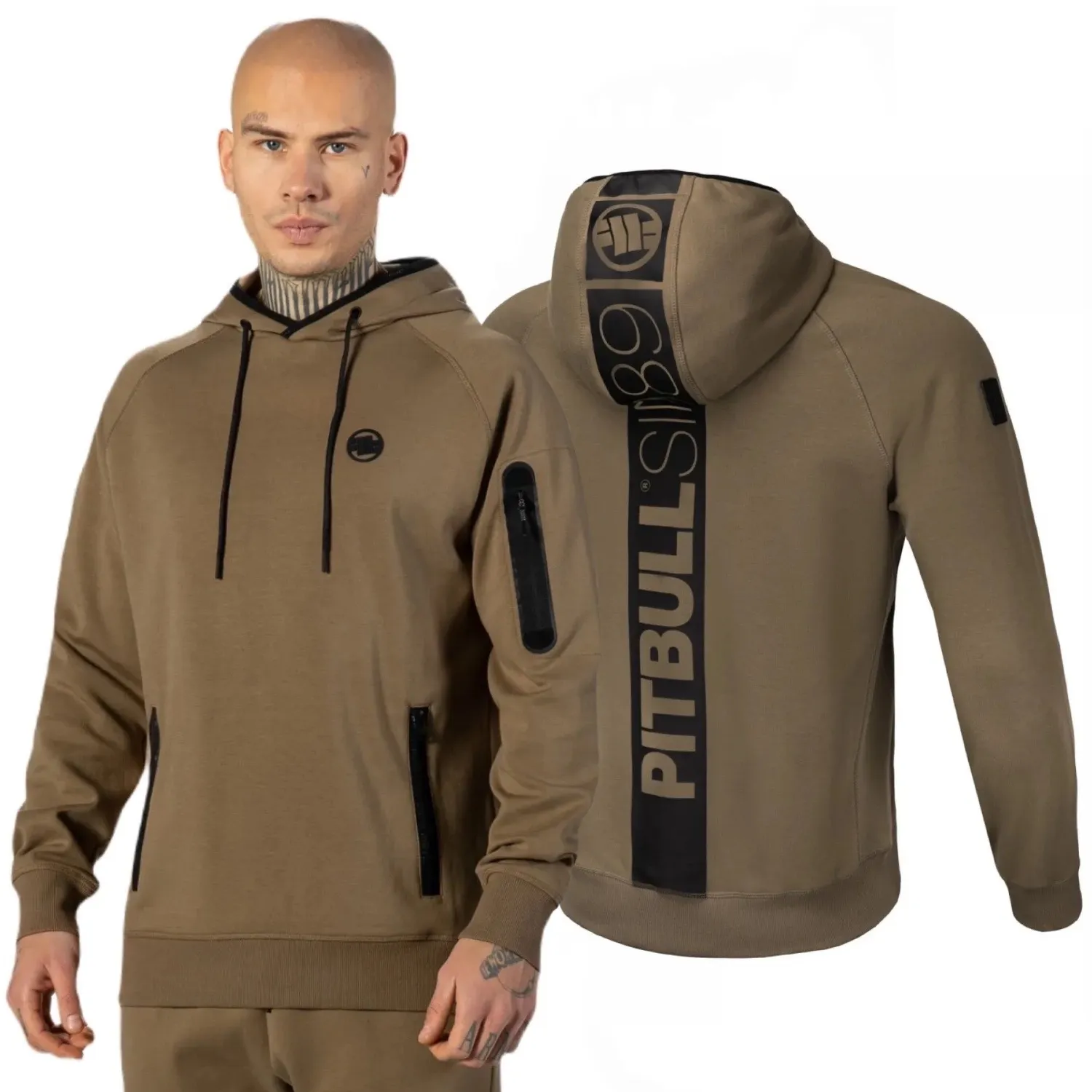 Bluza z kapturem Pit Bull 300 Interlock Stafford '24 - Coyote Brown XXL