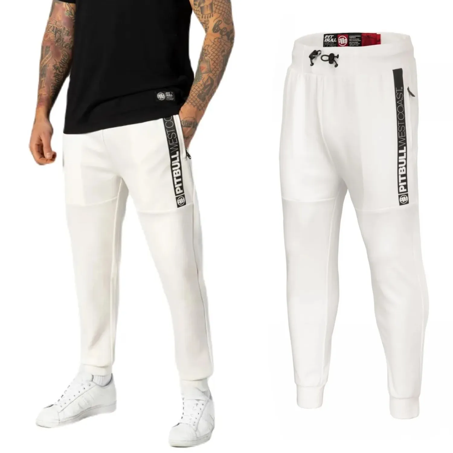 Spodnie dresowe Pit Bull 300 Interlock Saturn '24 - Off White 3XL