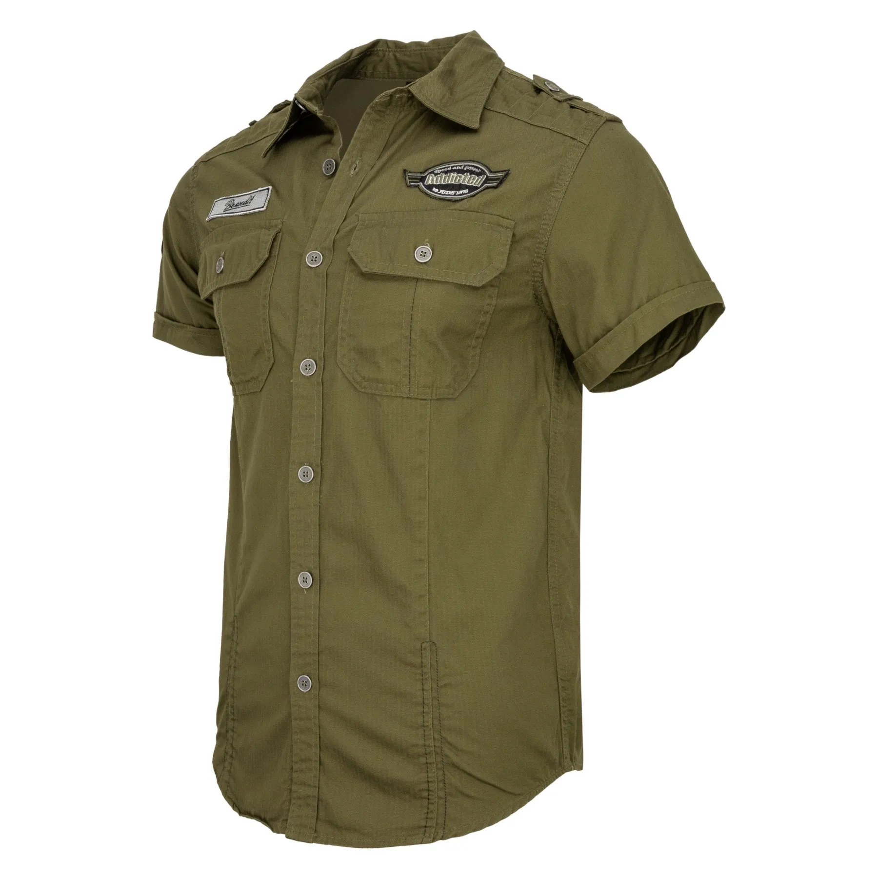 Koszula z krótkim rękawem BRANDIT Luis Vintageshirt olive L