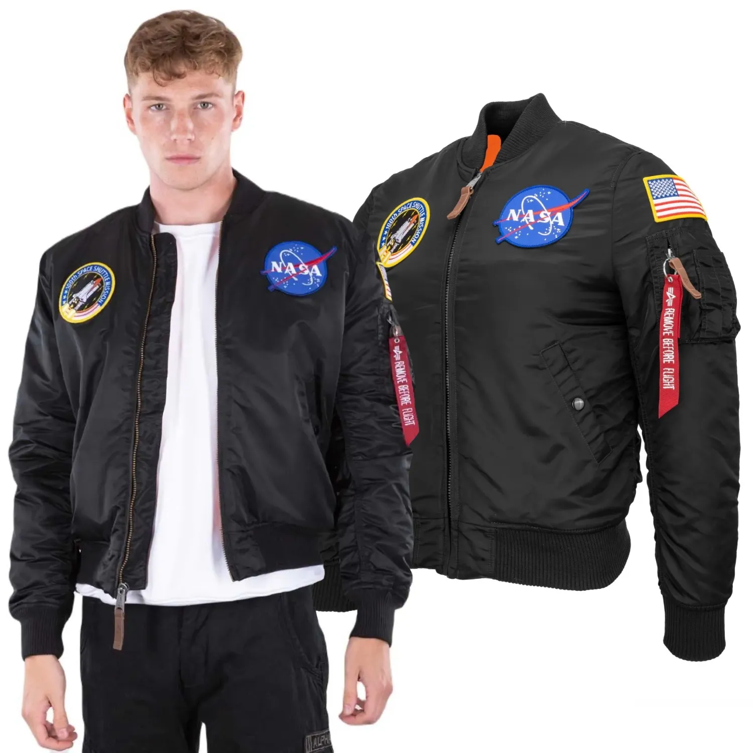 Kurtka Alpha Industries MA-1 VF NASA 166107 03 - Czarna XL