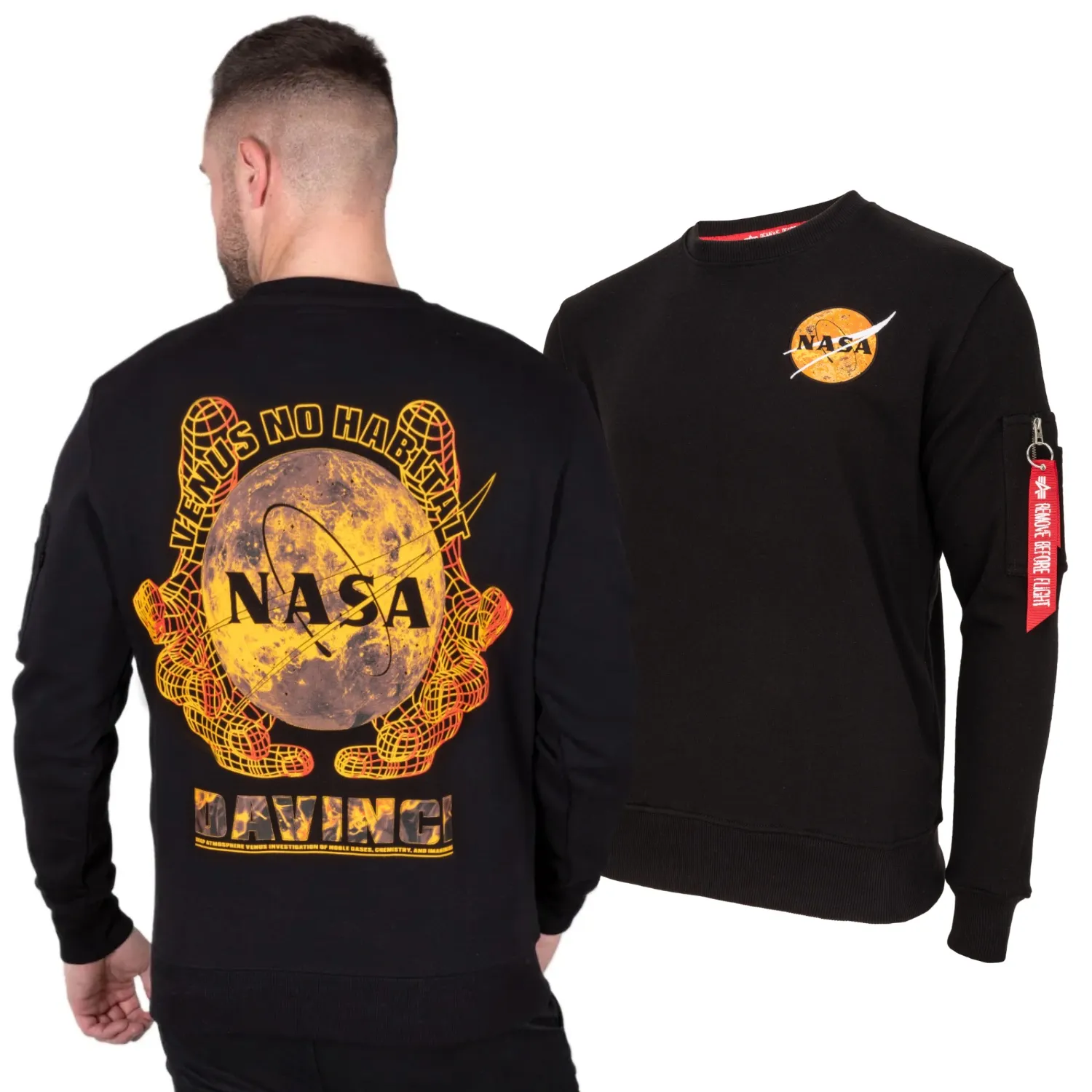 Bluza Alpha Industries NASA Davinci 136303 03 - Czarna M