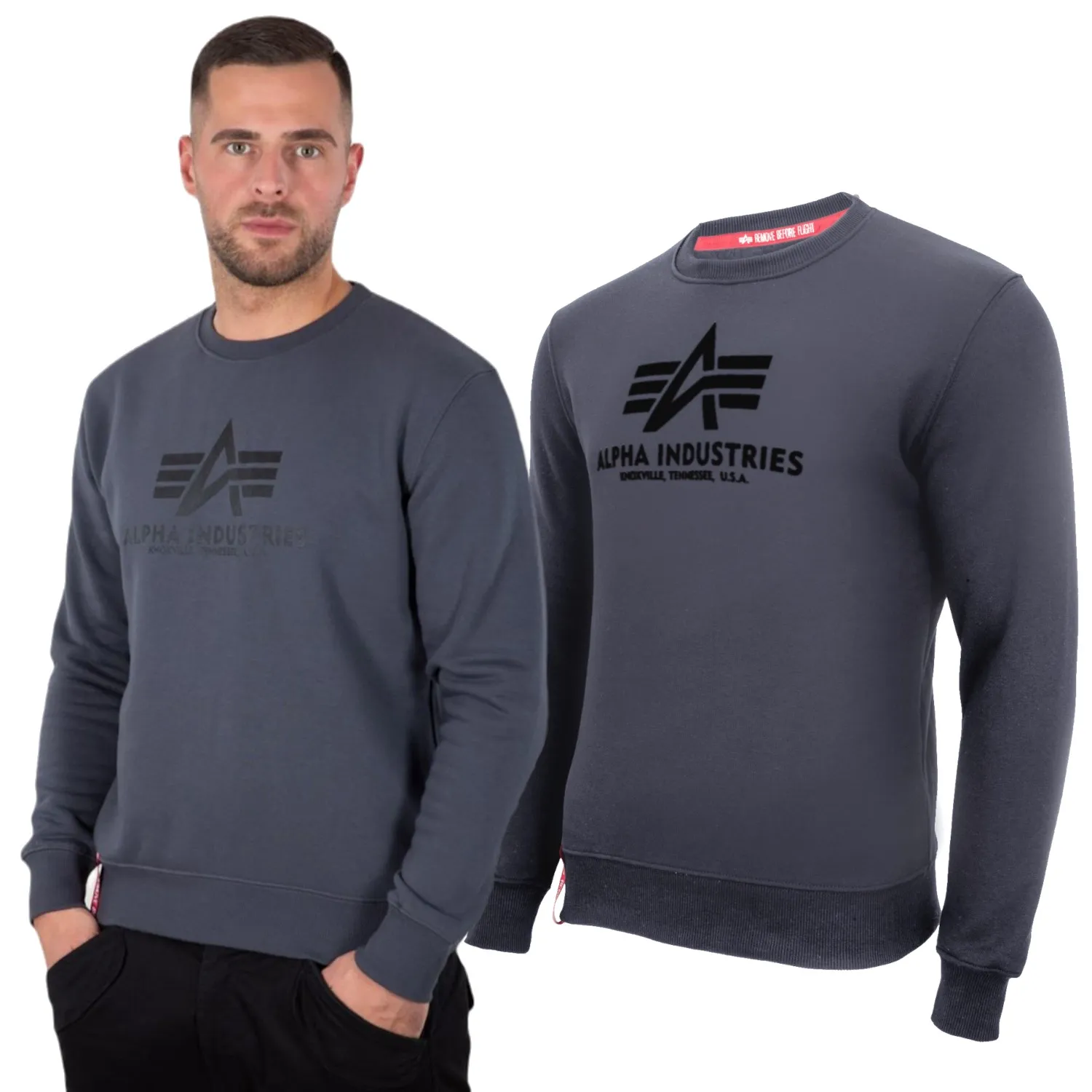 Bluza Alpha Industries Basic 178302 412 - Grafitowa 3XL