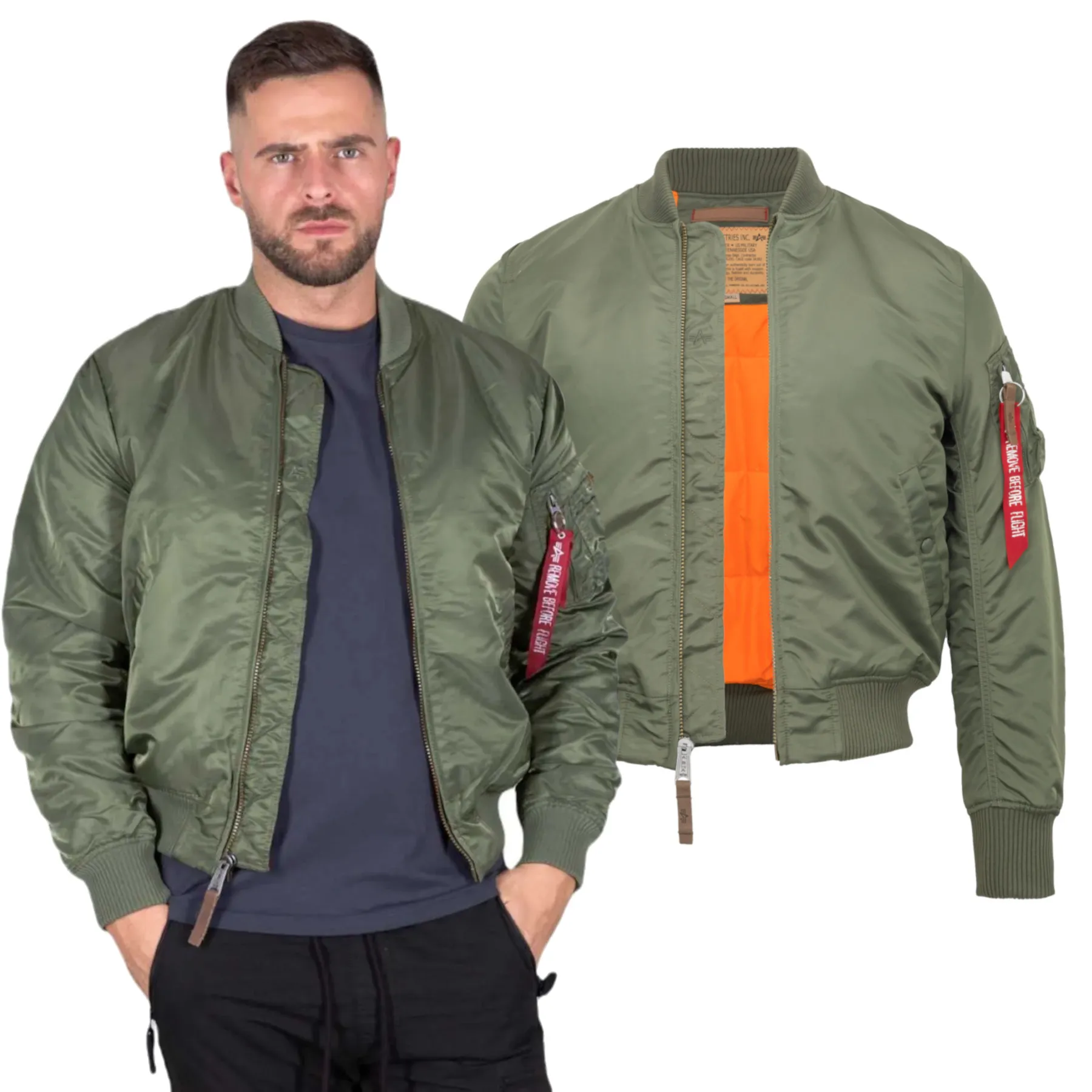 Kurtka Alpha Industries MA-1 VF 59 191118 01 - Zielona 3XL