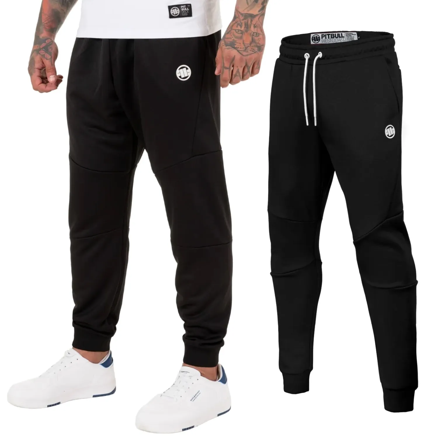 Spodnie dresowe Pit Bull Oldschool Polly-Terry Small Logo '24 - Czarne L