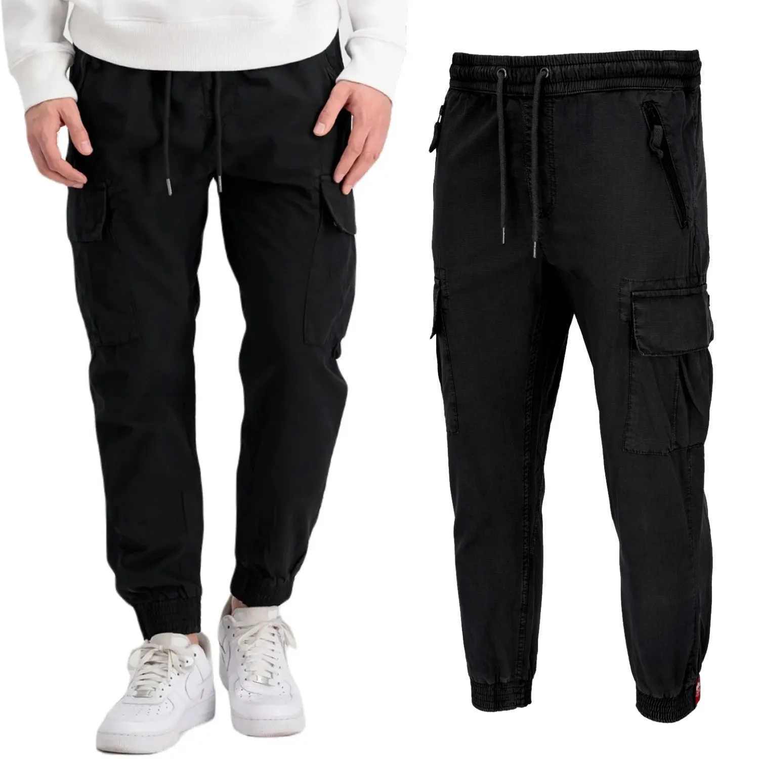Spodnie Alpha Industries Ripstop Jogger 116201 03 - Czarne 3XL