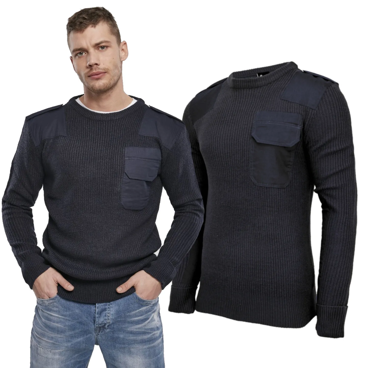Sweter Wojskowy BRANDIT Navy XL