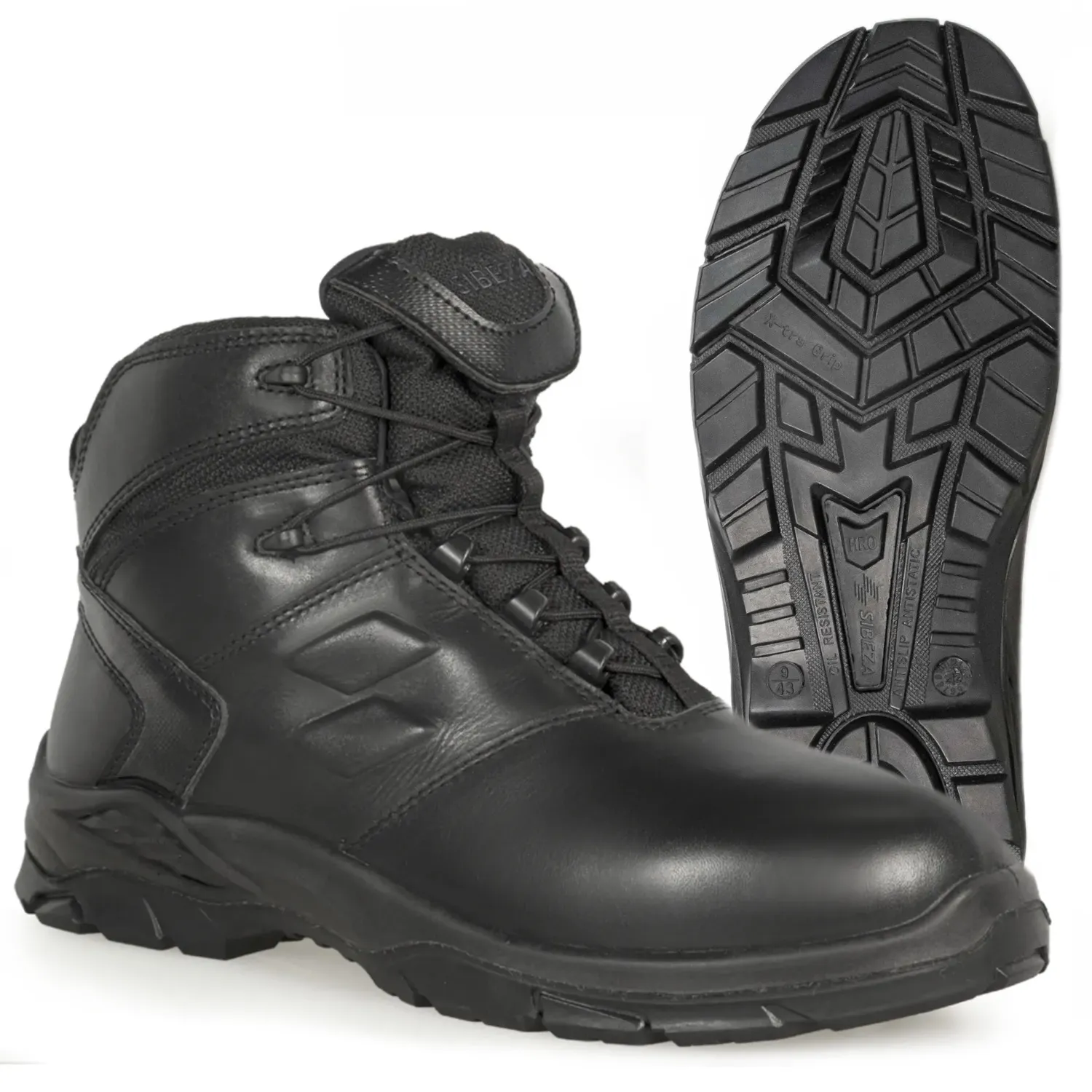 Buty Wojskowe Taktyczne Sibeza PRO Mid Skórzane z Membraną Czarne38