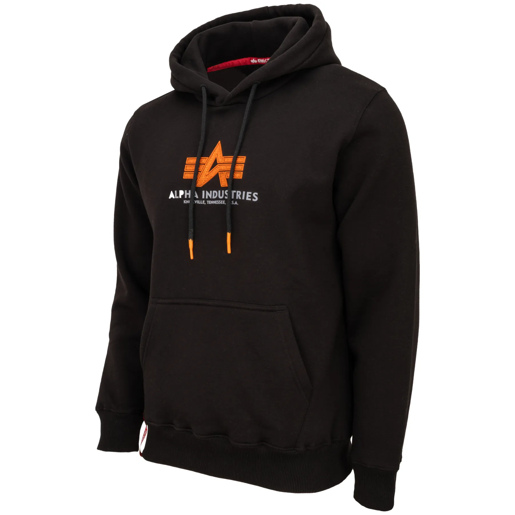 Bluza z kapturem Alpha Industries Basic Rubber 178312RB 03 - Czarna M