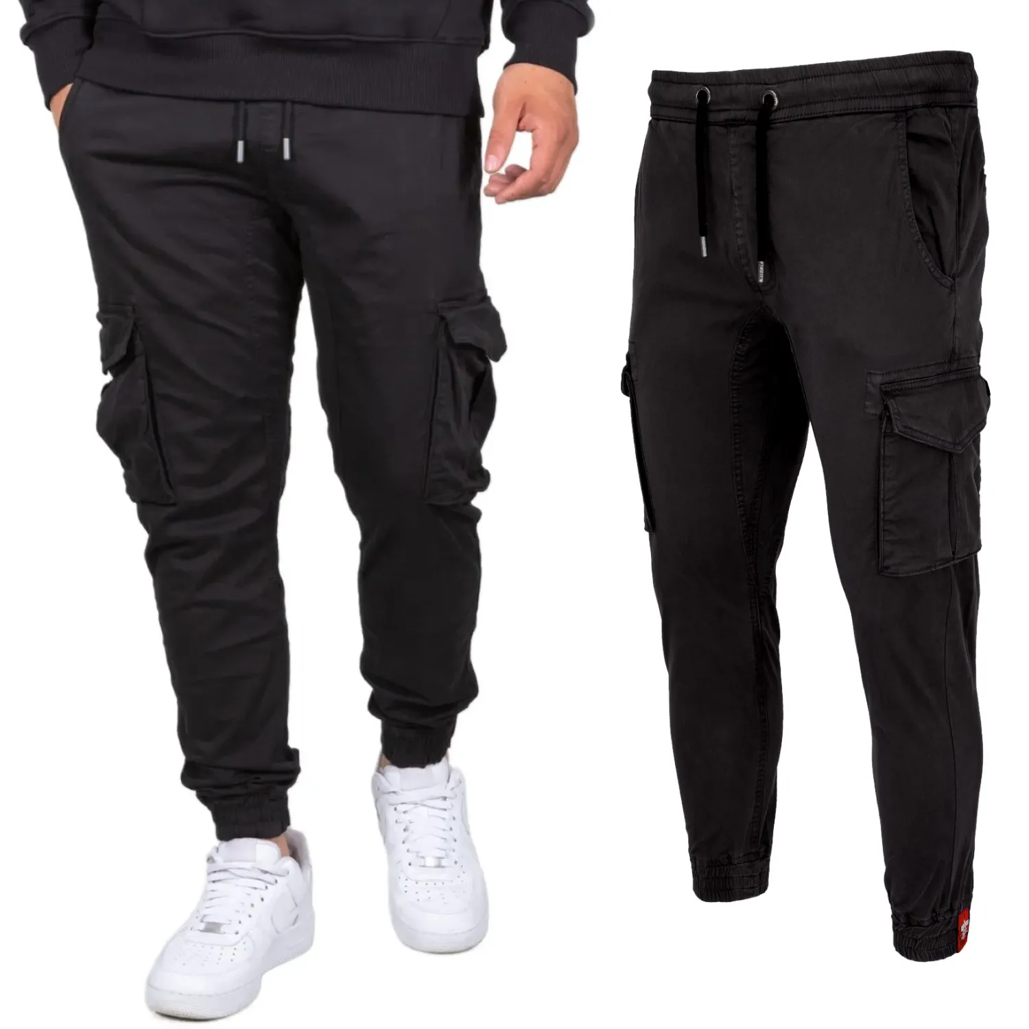 Spodnie Alpha Industries Cotton Twill Jogger 116202 03 - Czarne L