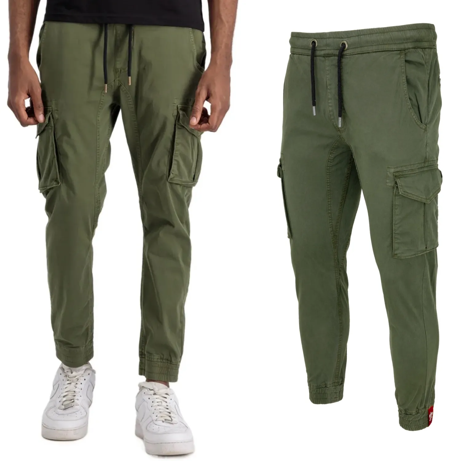 Spodnie Alpha Industries Cotton Twill Jogger 116202 142 - Ciemnooliwkowe  XL
