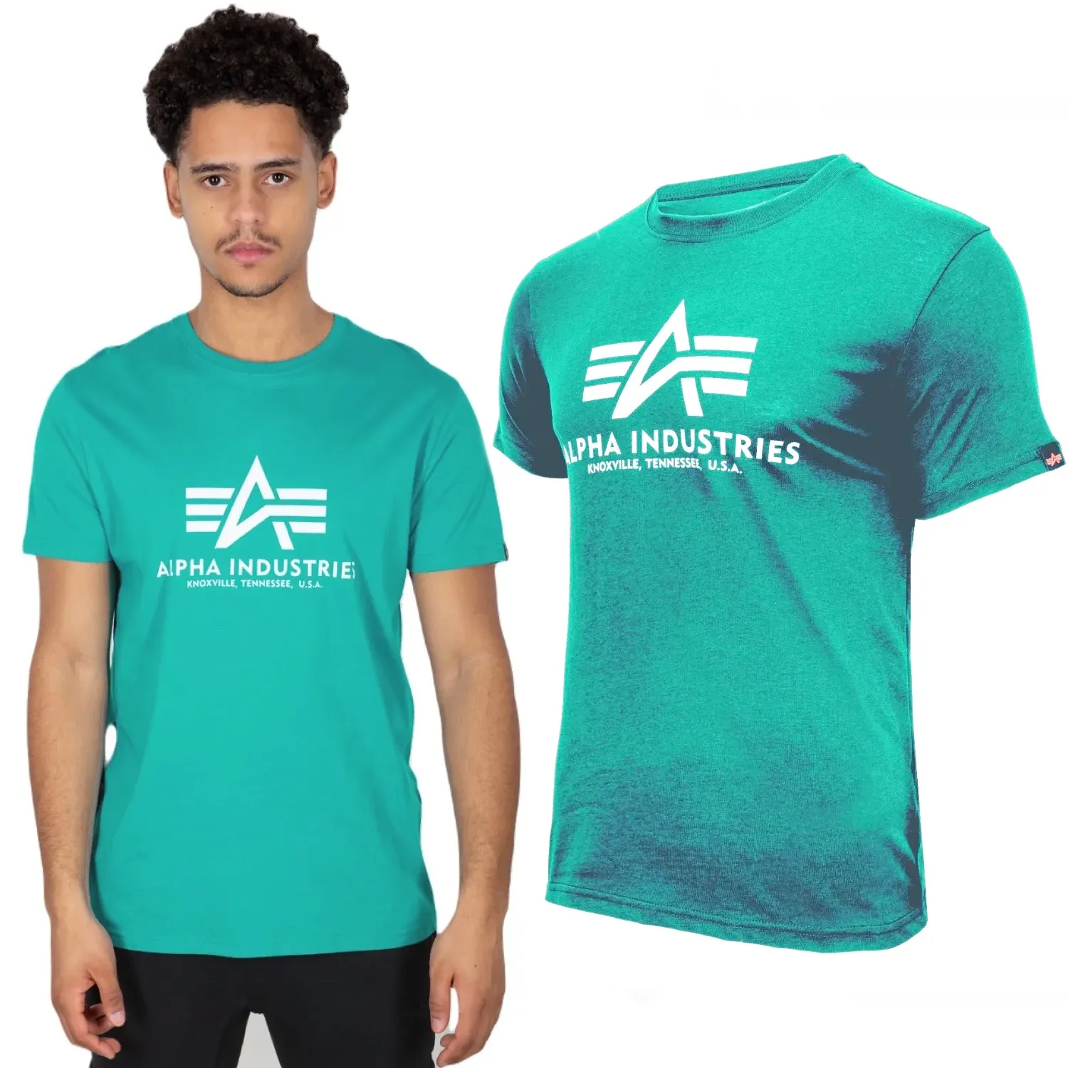 Koszulka Alpha Industries Basic 100501 676 - Miętowa S