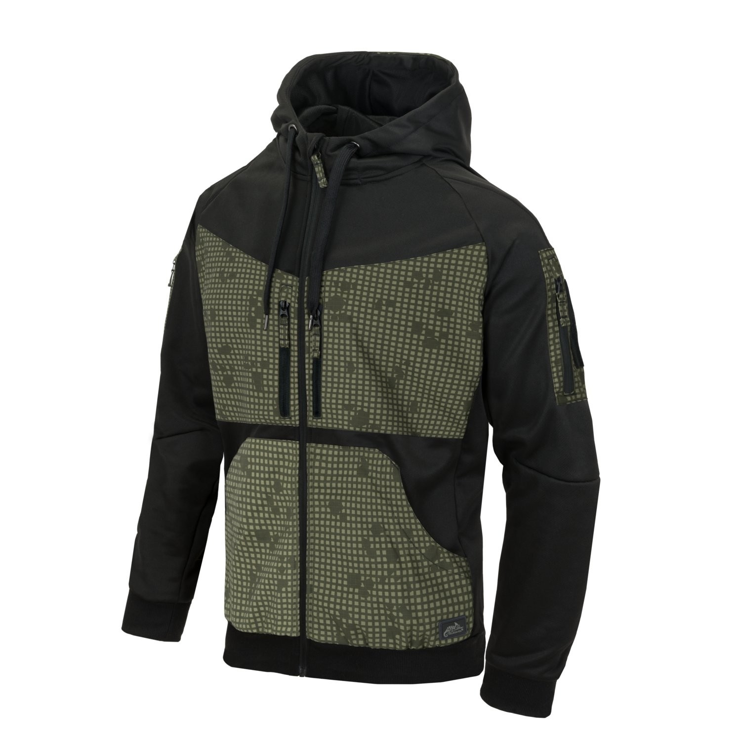 Bluza z Kapturem Helikon-Tex ROGUE Hoodie (FullZip) Czarna/Desert Night Camo