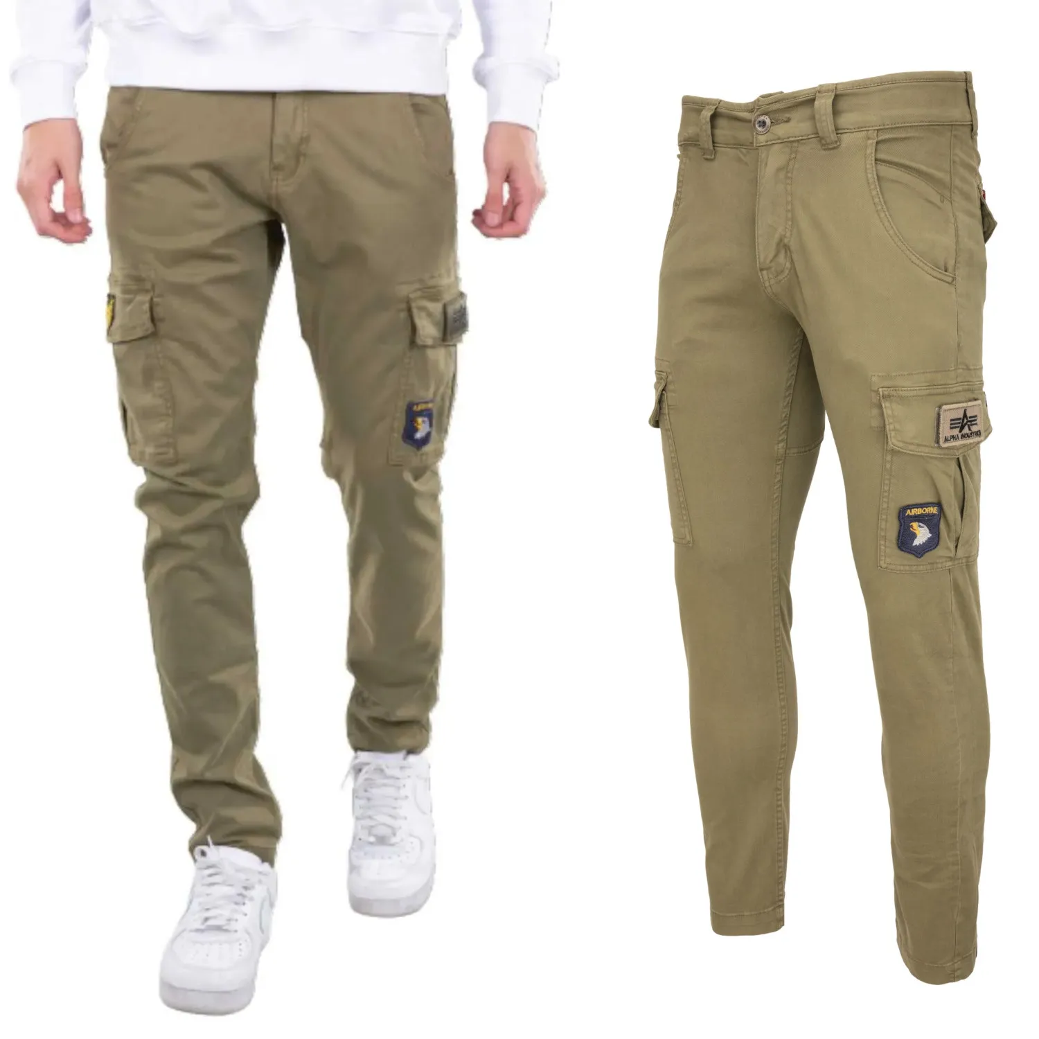 Spodnie Alpha Industries Petrol Patch 178207 11 - Oliwkowe 36