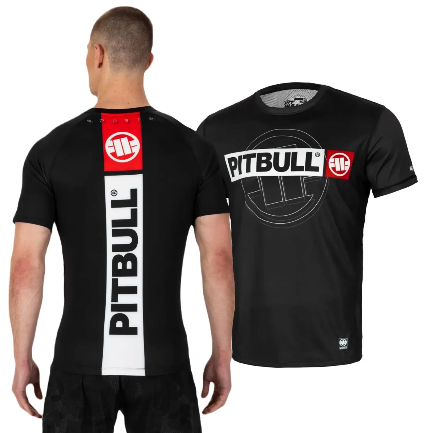 Koszulka Mesh Rashguard Pit Bull Performance Pro plus Hilltop Sports - Czarna