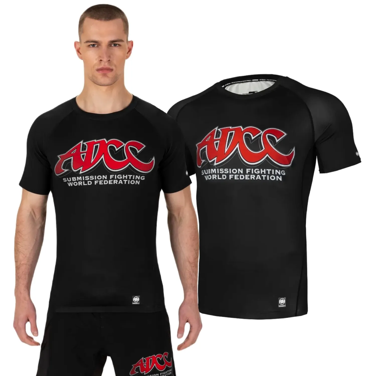 Koszulka Rashguard Pit Bull Performance Pro plus ADCC - Czarna