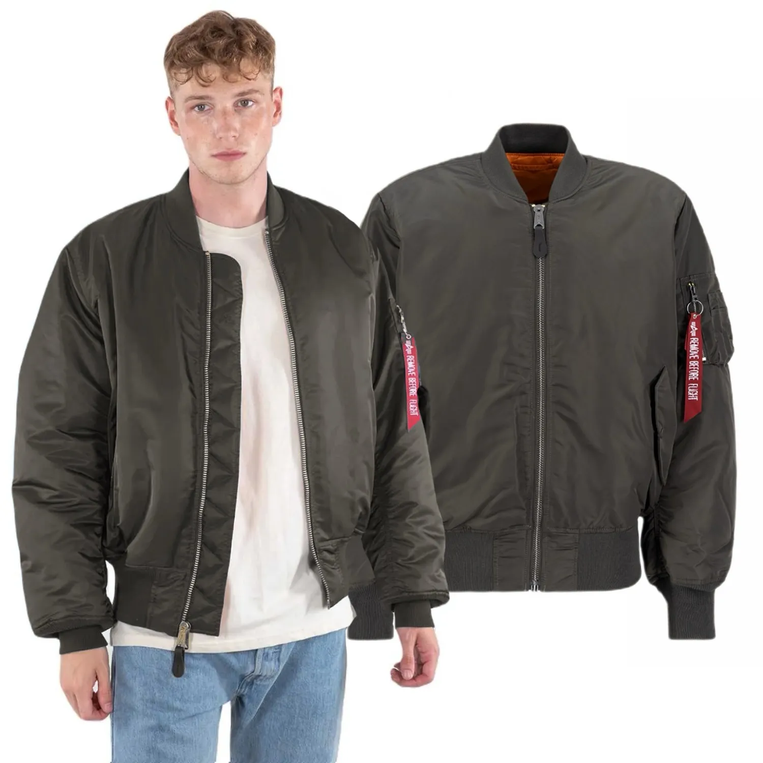 Kurtka Alpha Industries MA-1 100101 04 - Szara 4XL