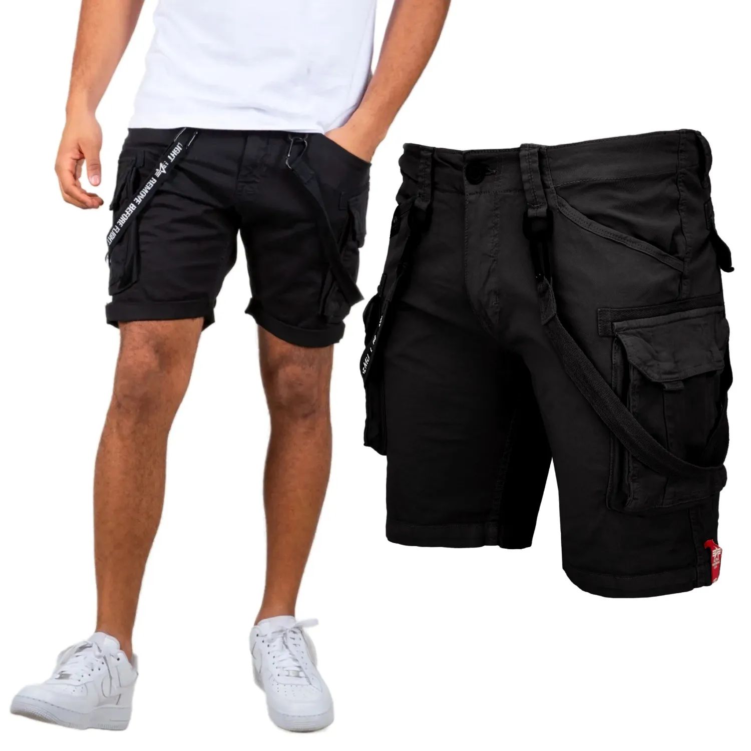 Spodenki Alpha Industries Utility Short 116213 03 - Czarne 31