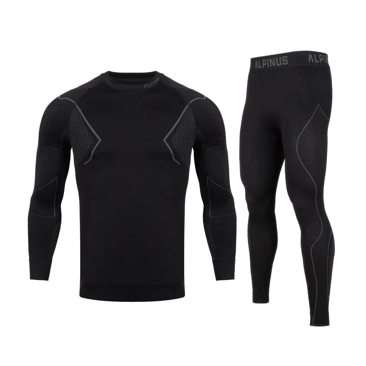 Bielizna Termoaktywna Męska Alpinus Active Base Layer Set - Czarna XL