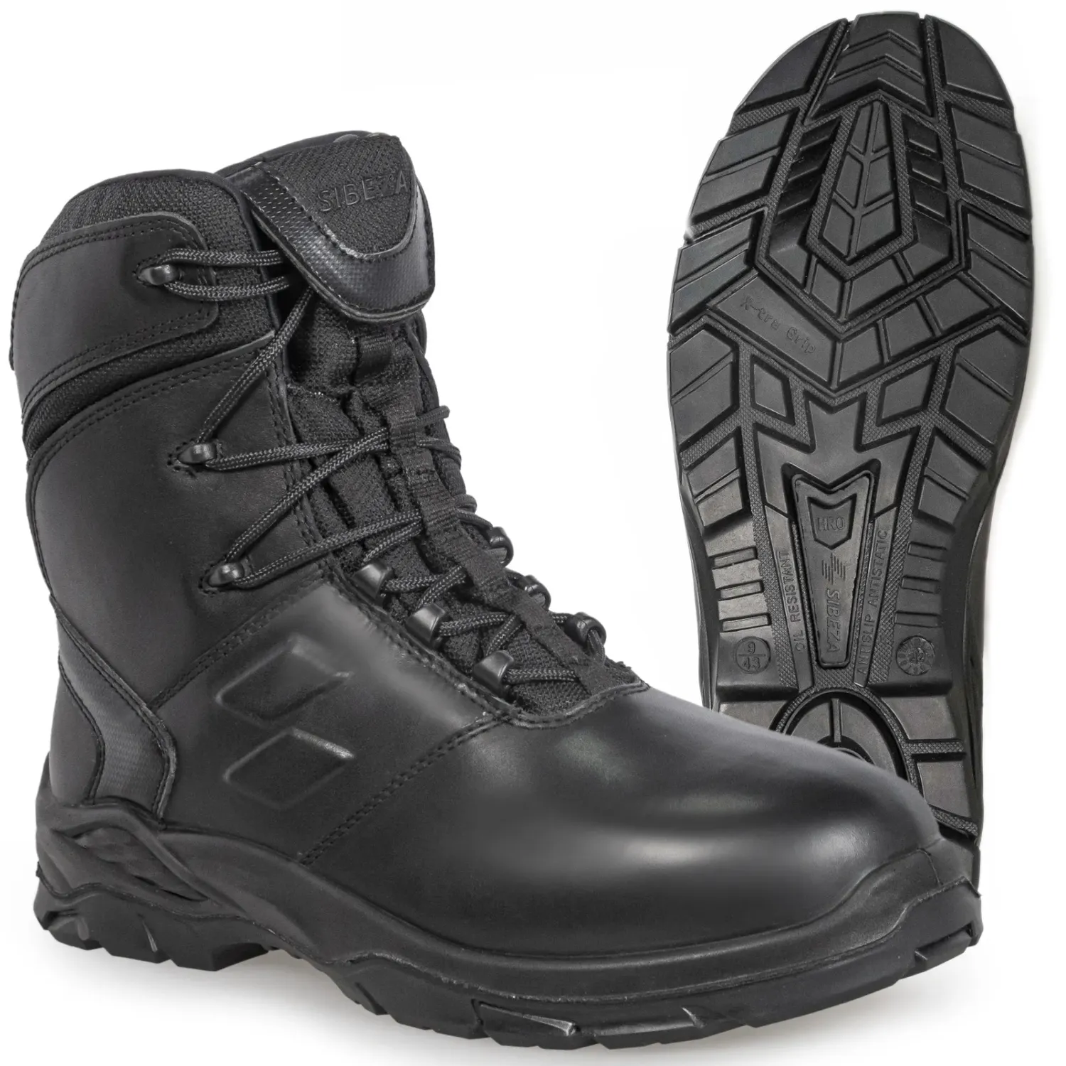 Buty Wojskowe Taktyczne Sibeza PRO High Skórzane z Membraną Czarne43