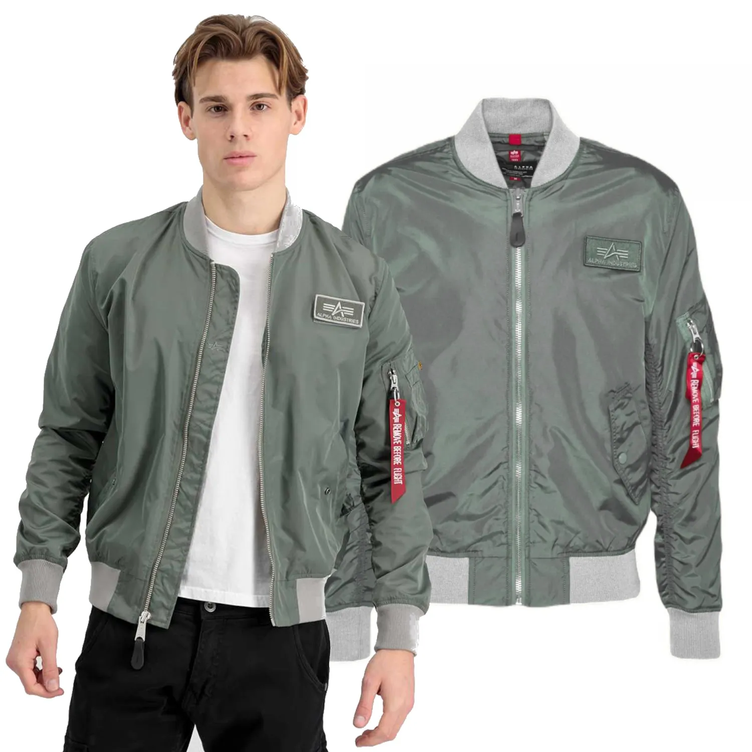Kurtka Alpha Industries MA-1 TTC 126101 134 - Szaro-niebieska M