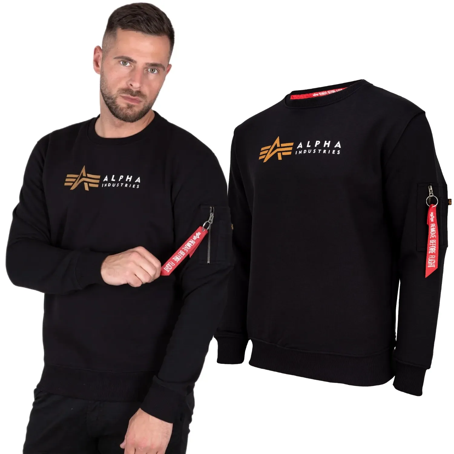 Bluza Alpha Industries Alpha Label 118312 03 - Czarna M