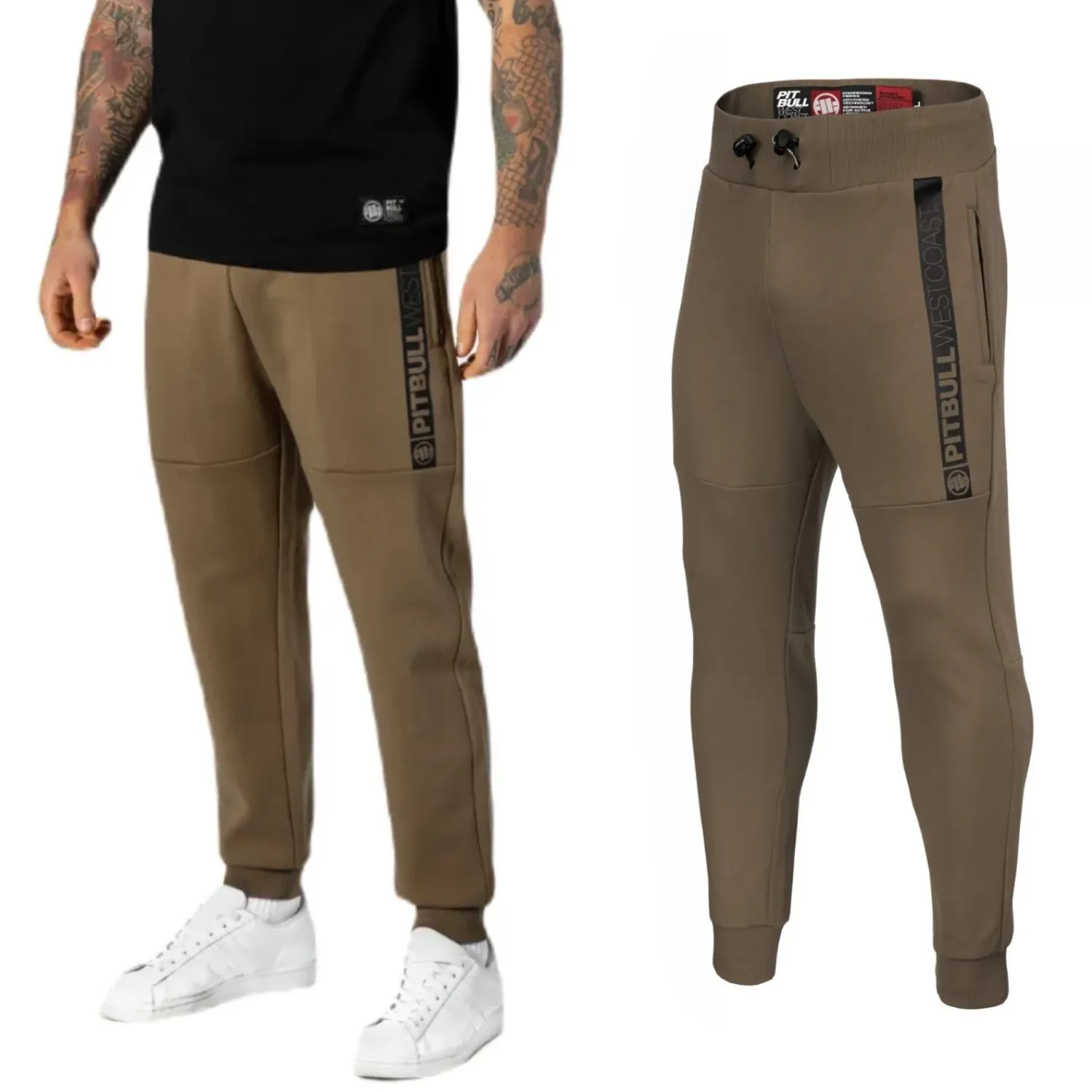 Spodnie dresowe Pit Bull 300 Interlock Saturn '24 - Coyote Brown XL