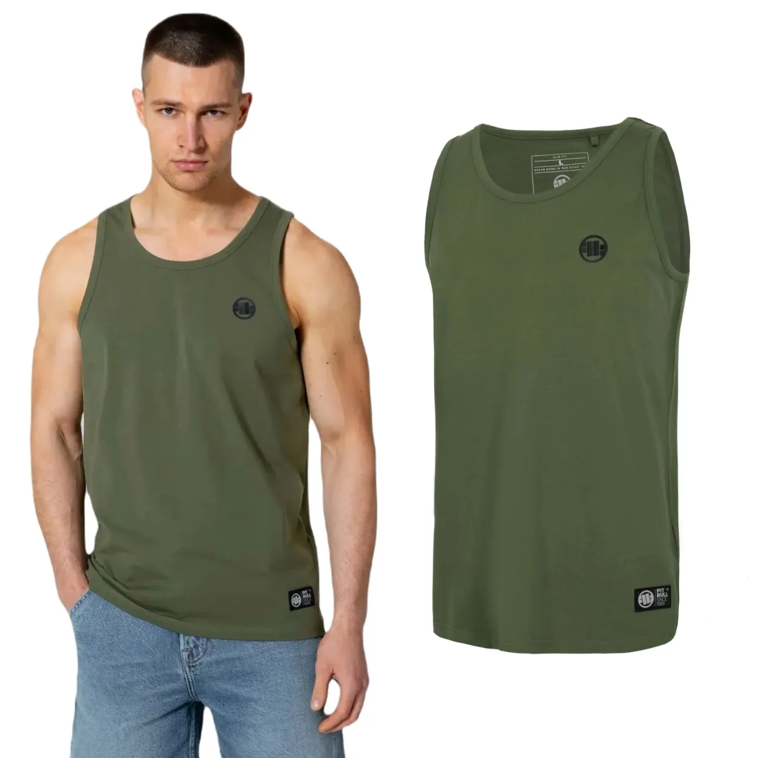 Tank Top Pit Bull Middle Weight 190 Spandex Small Logo '24 - Oliwkowy XXL