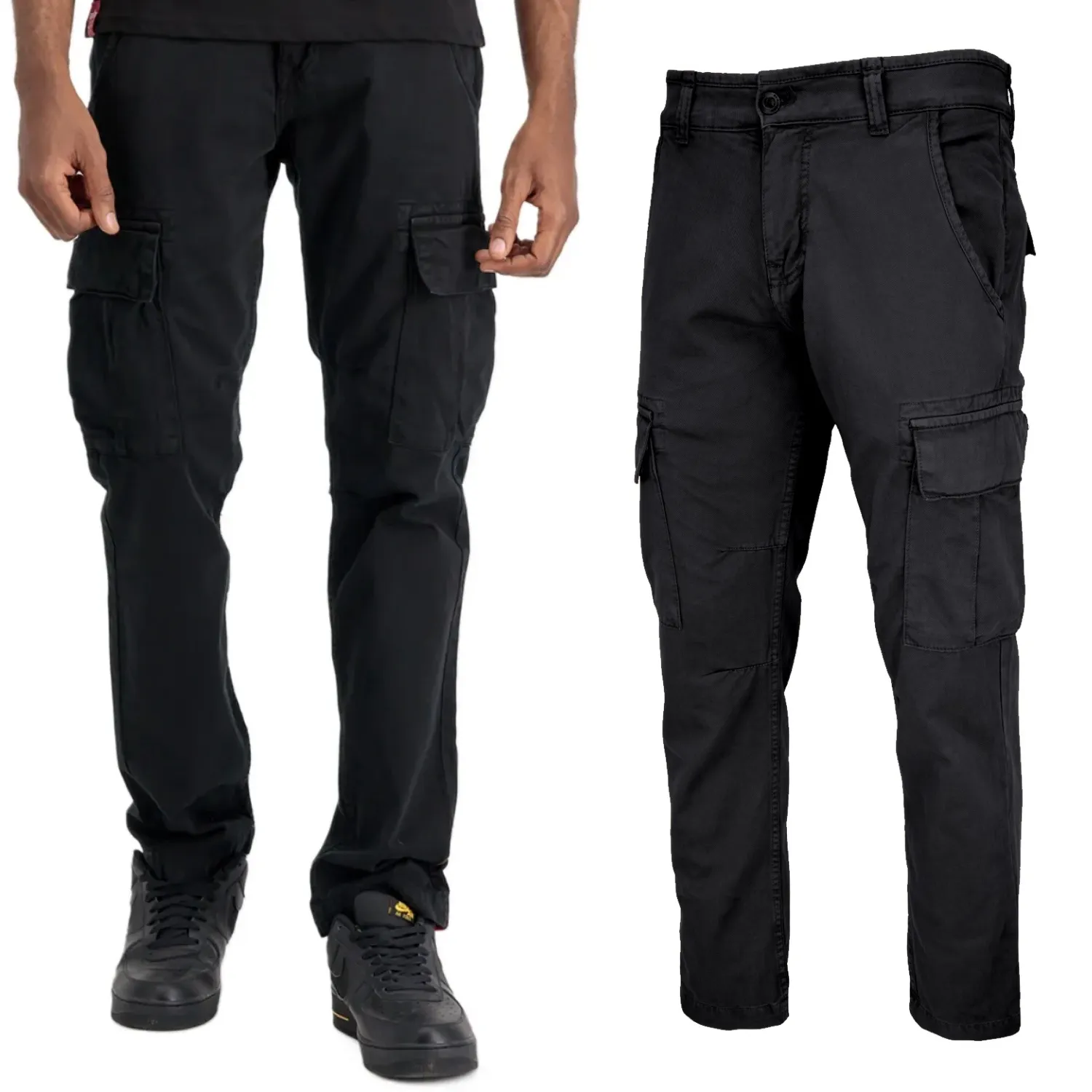 Spodnie Alpha Industries Agent 158205 03 - Czarne 38