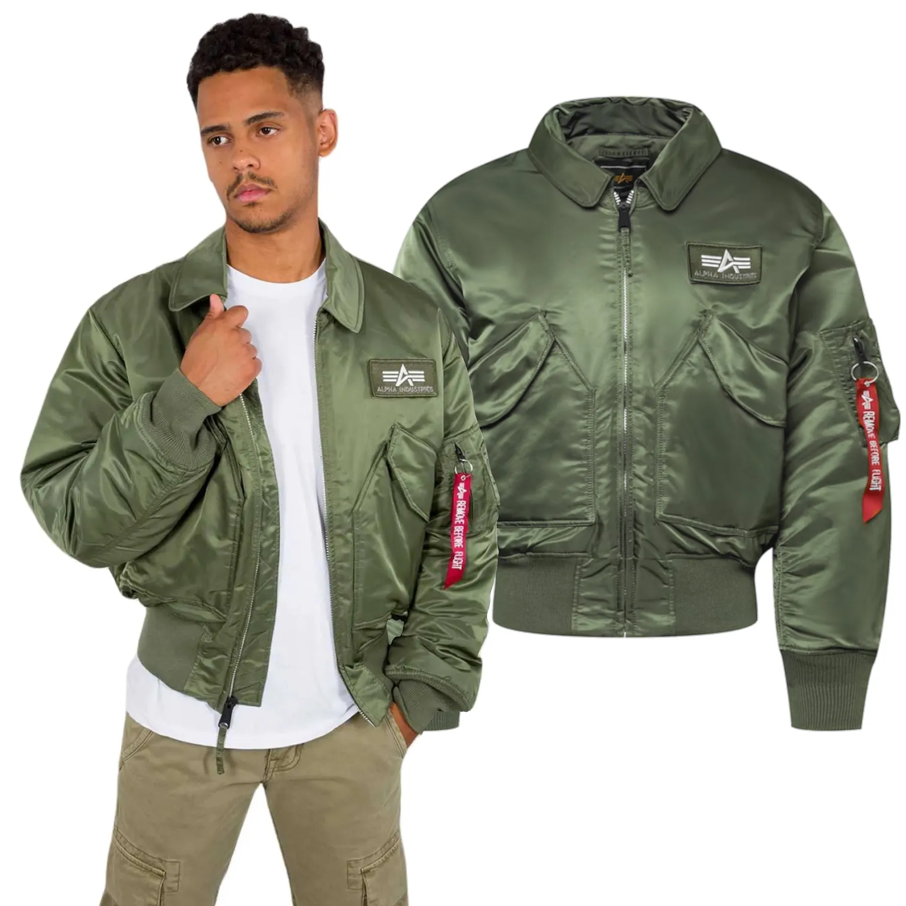 Kurtka Alpha Industries CWU-45 100102 01 - Zielona 4XL
