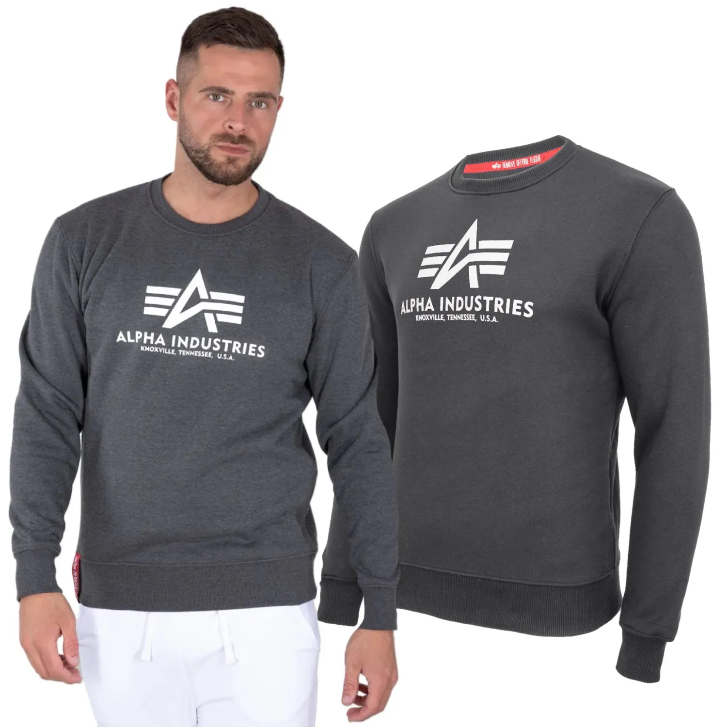 Bluza Alpha Industries Basic 178302 597 - Grafitowa 3XL